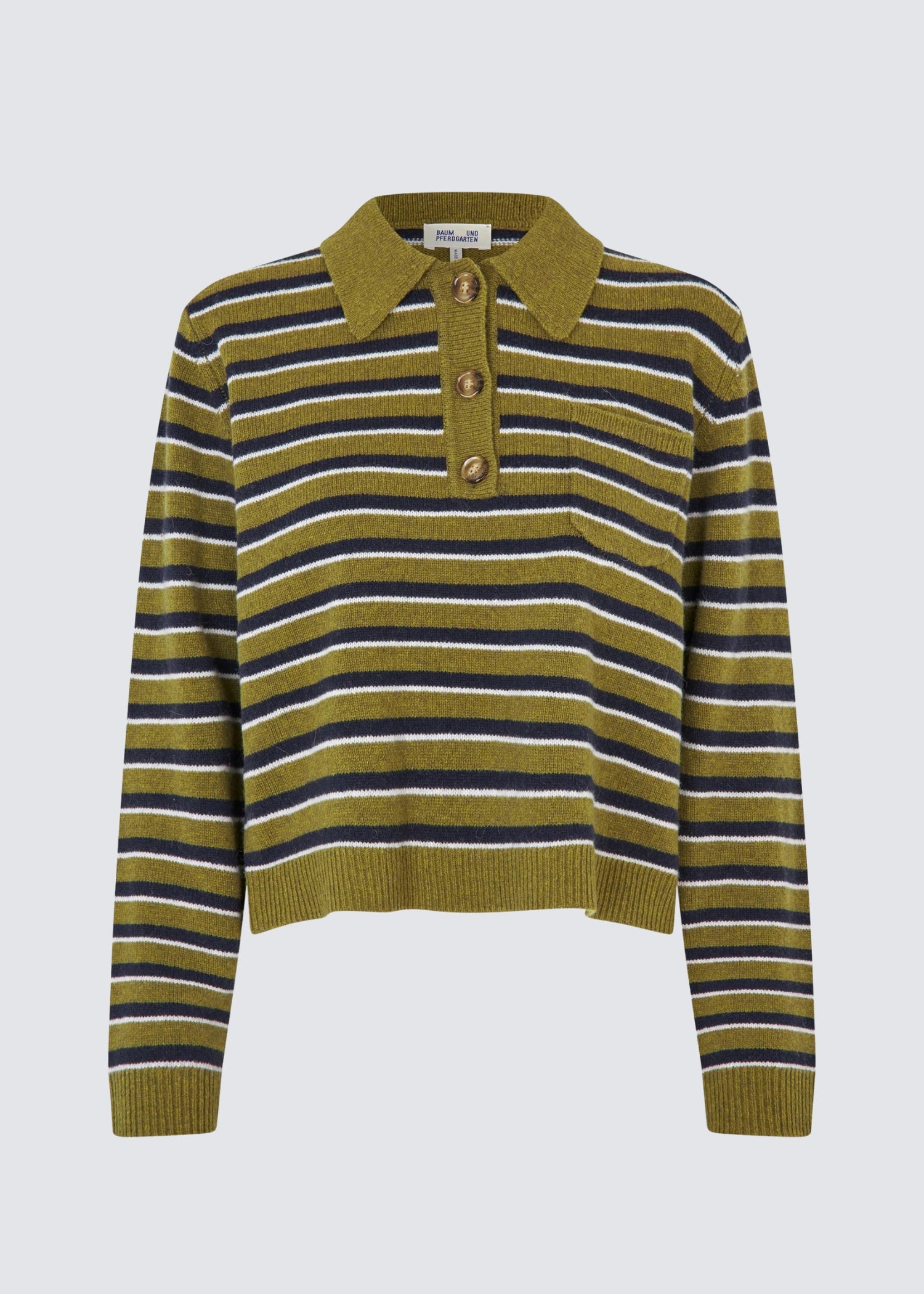 Cori, Ivy Green Stripe, Polo-Shirt