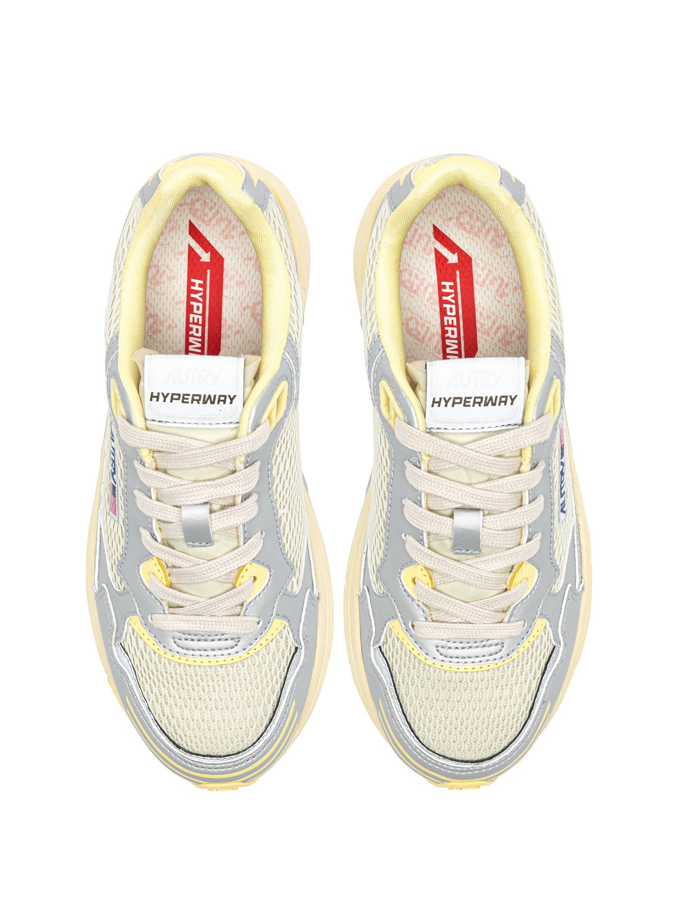 Hyperway Low, Silver/Asparagus/Lemon, Sneaker