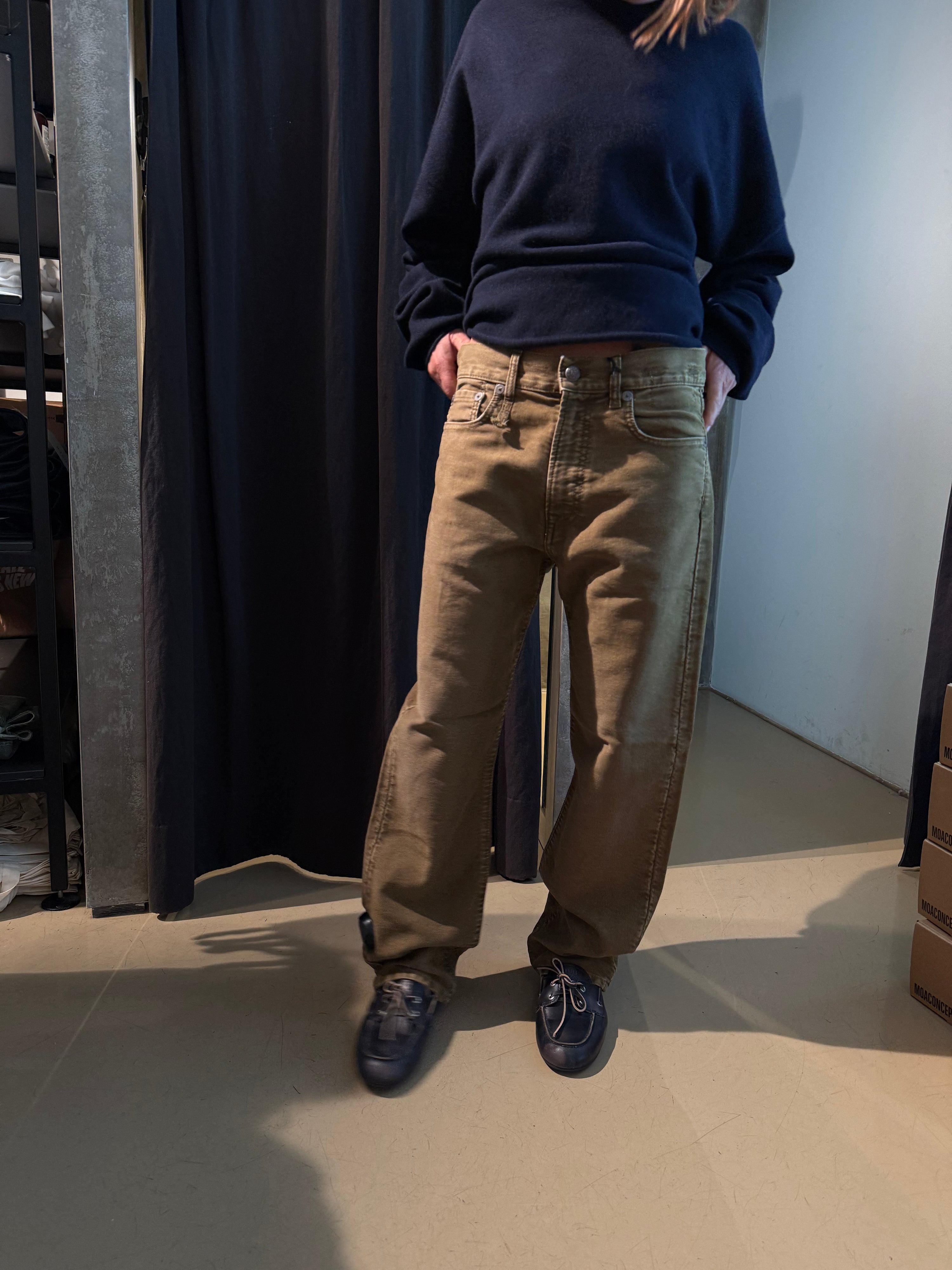 Boyfriend, Olive Dyed, Jeans