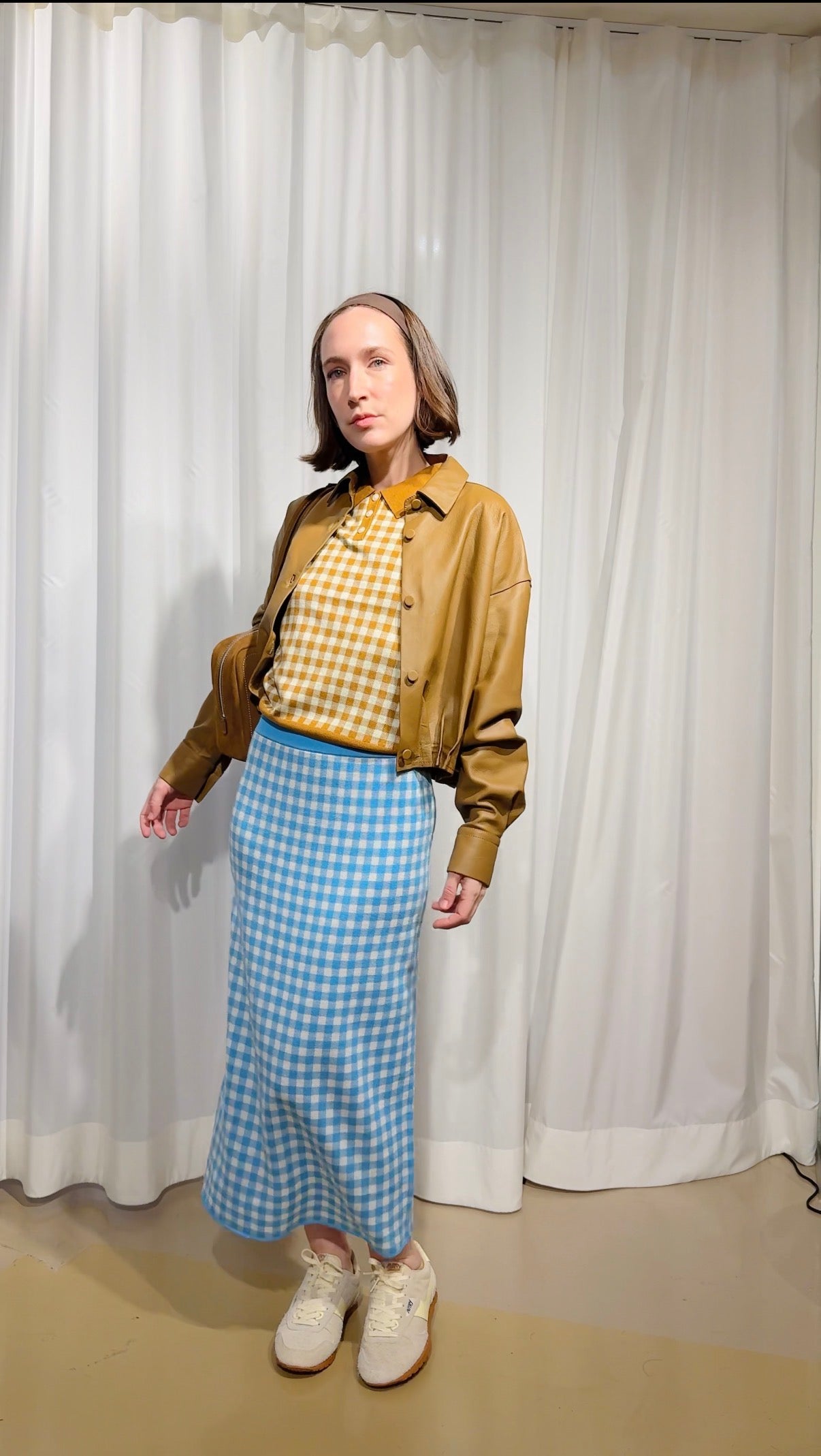 Gingham, Pool Cream, Rock