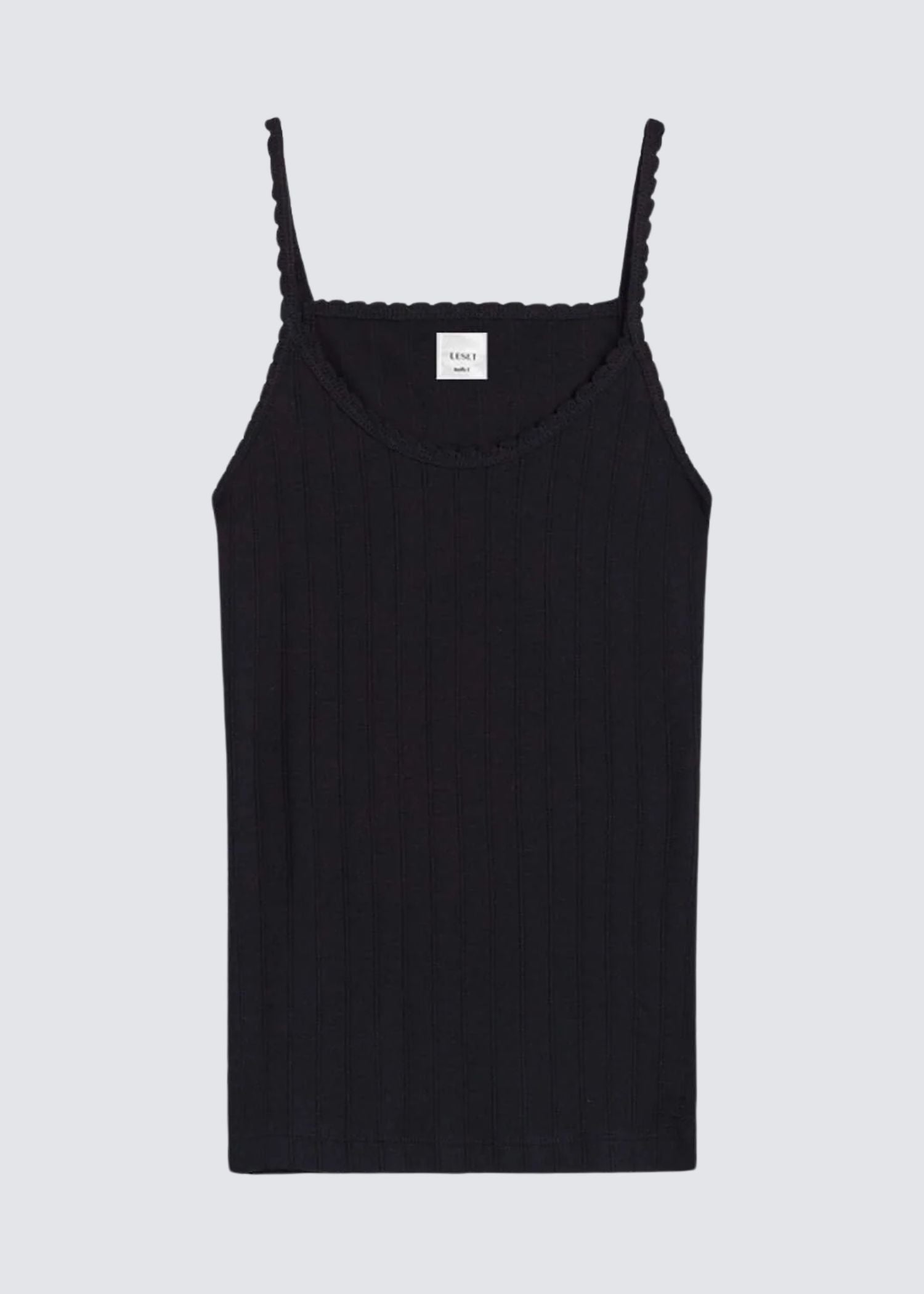 Schwarzes Pointelle Top von Leset