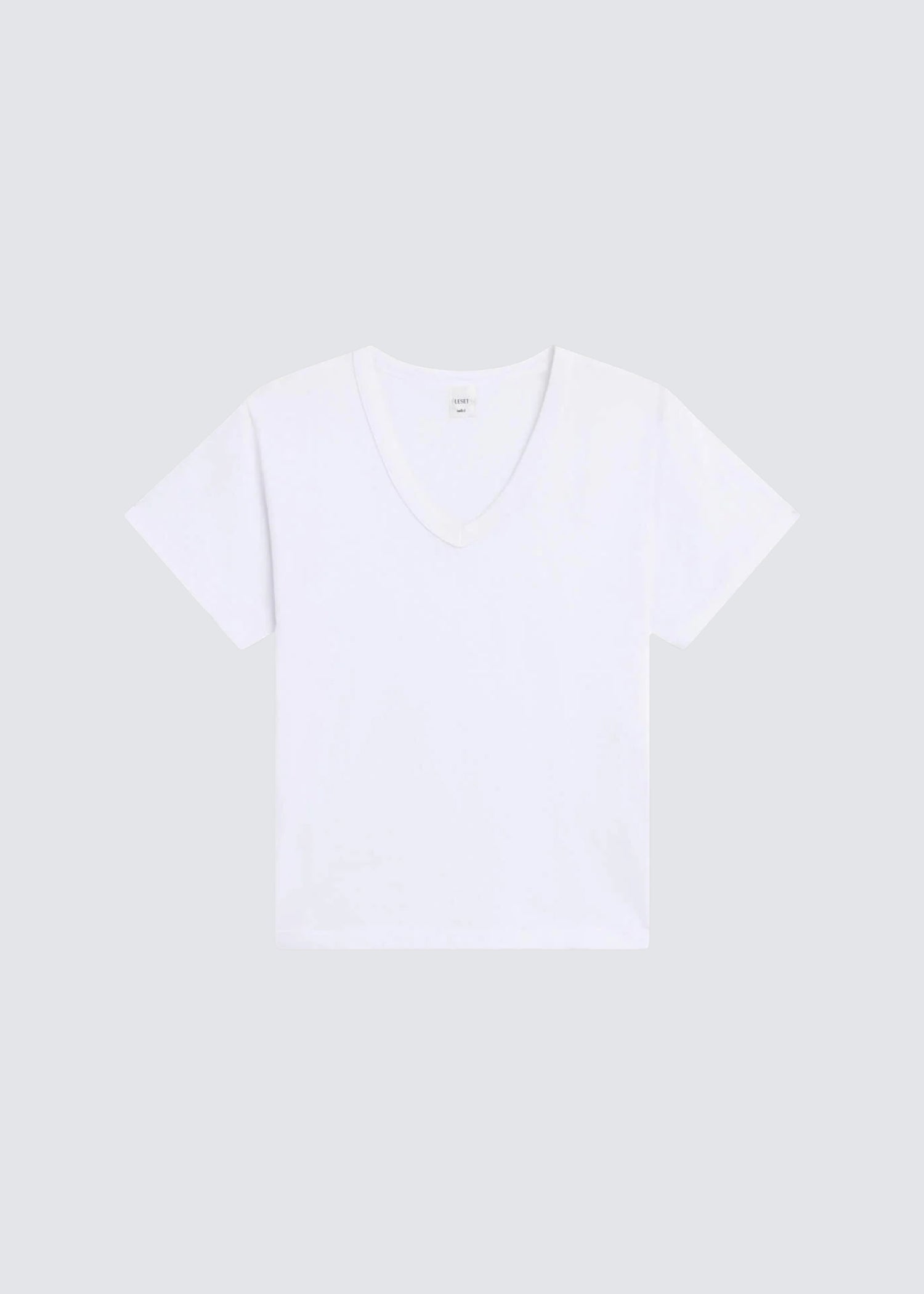 Leset, The Margo, White, V-Neck T-Shirt