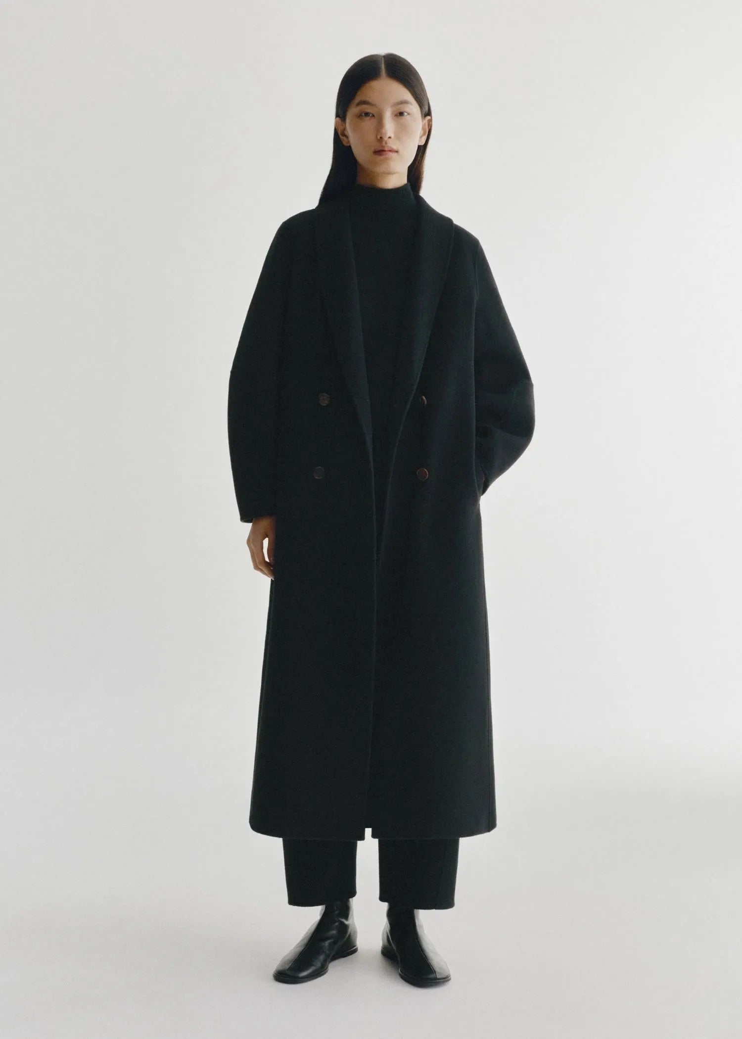 Lisa Yang, Doublé Shawl, Black, Mantel