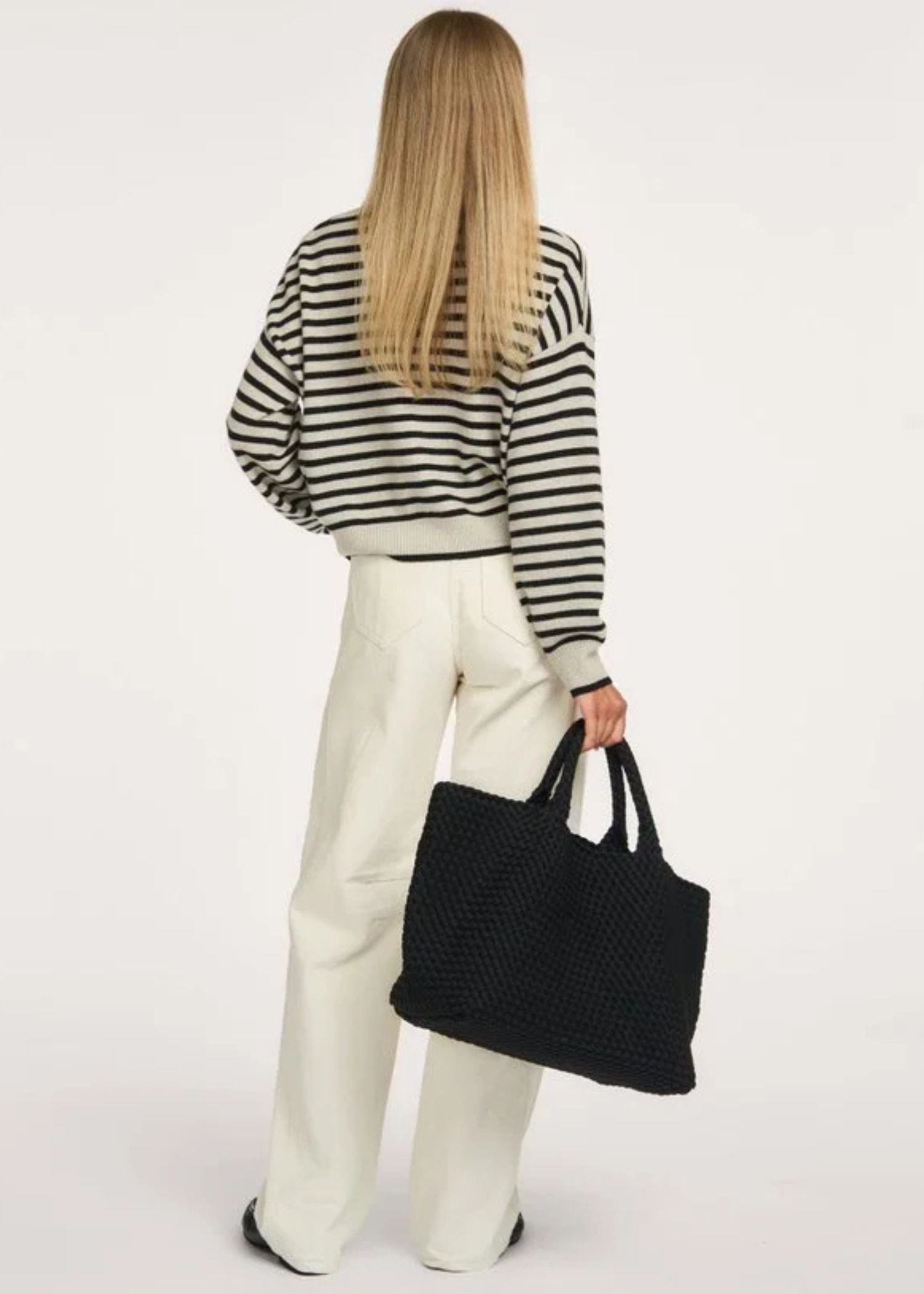 Lisa Yang, Marit, Oyster / Black, Strickjacke