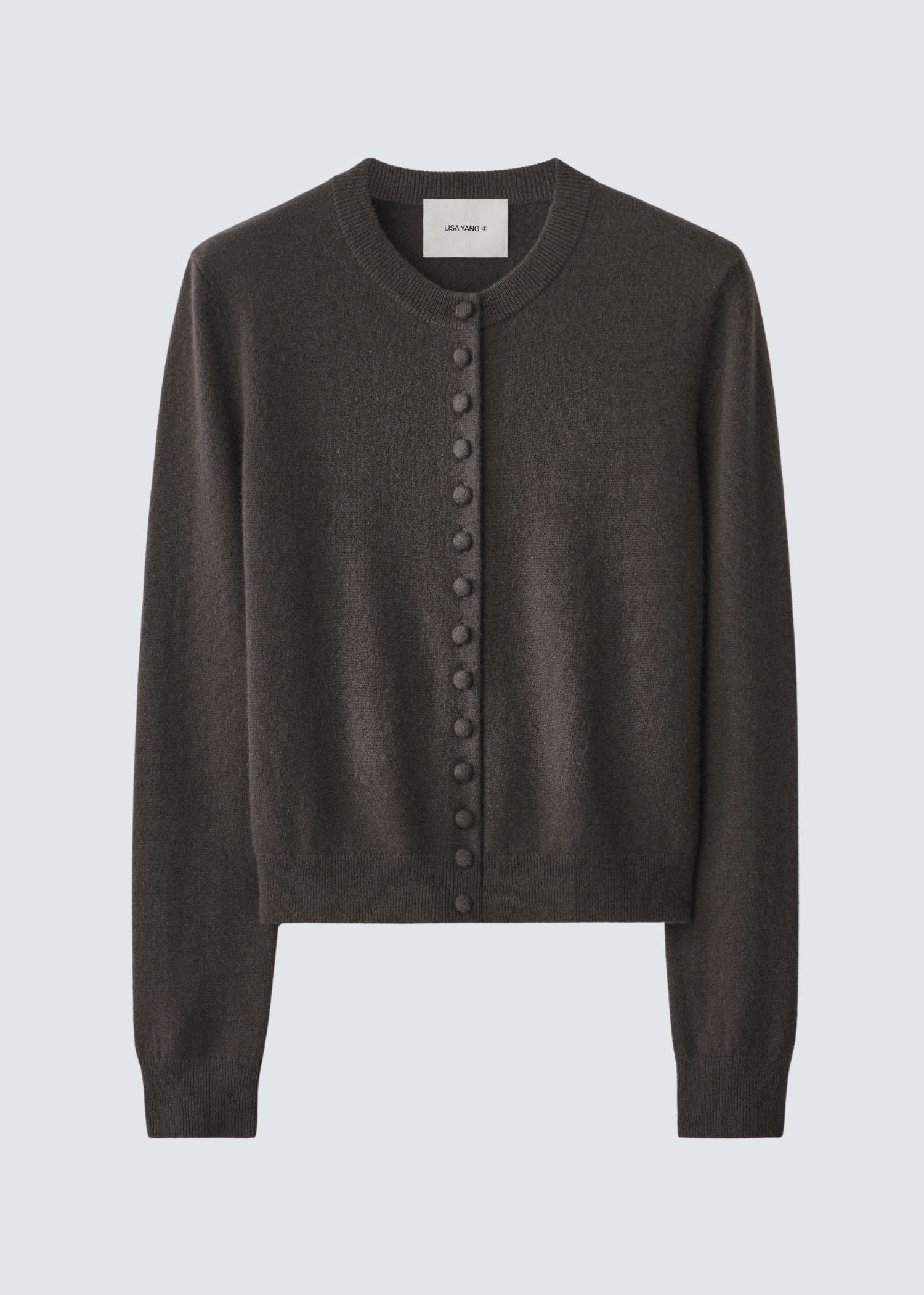 DUNKELBRAUNER CARDIGAN AUS KASCHMIR VON LISA YANG