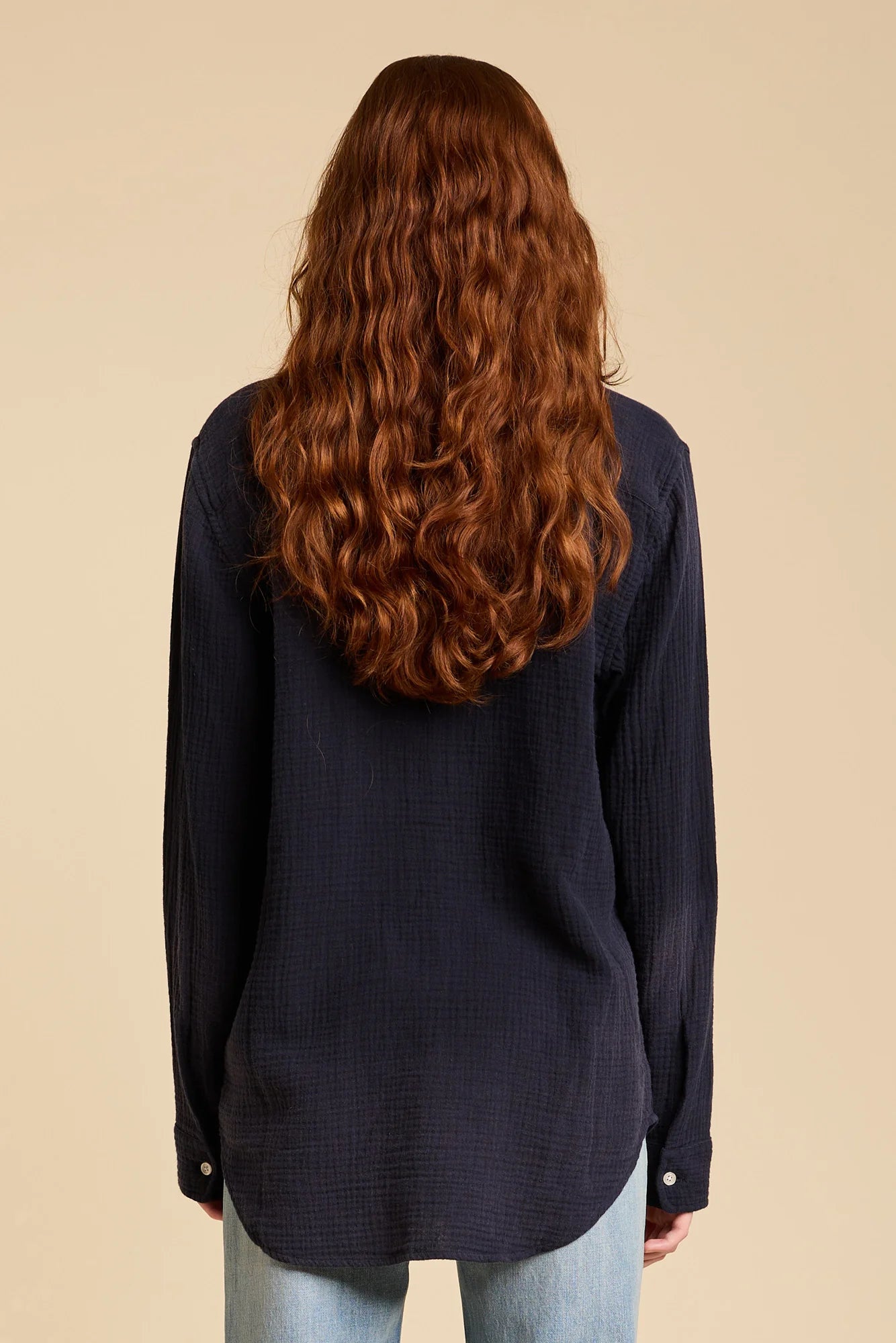 Denimist, Boyfriend, Navy Gauze, Hemd