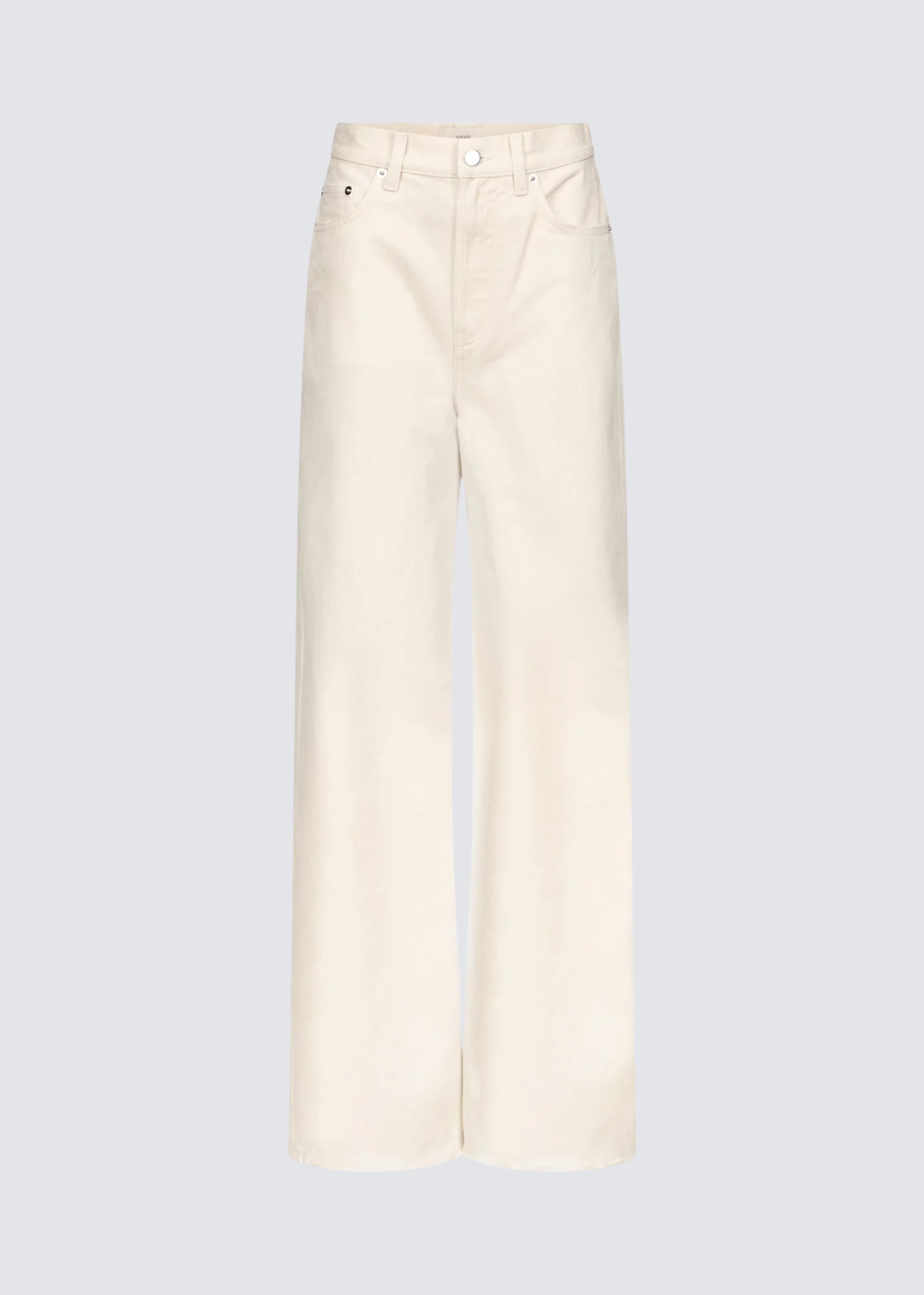 Loulou de Saison cremefarbene Hose aus Baumwolle - Flatshot