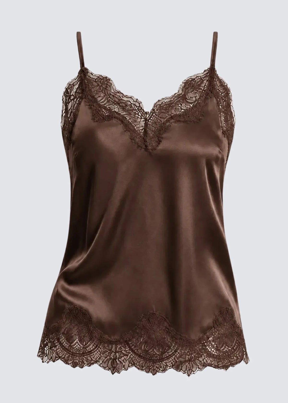 MANSPHIL, Silk, Chocolate, Top