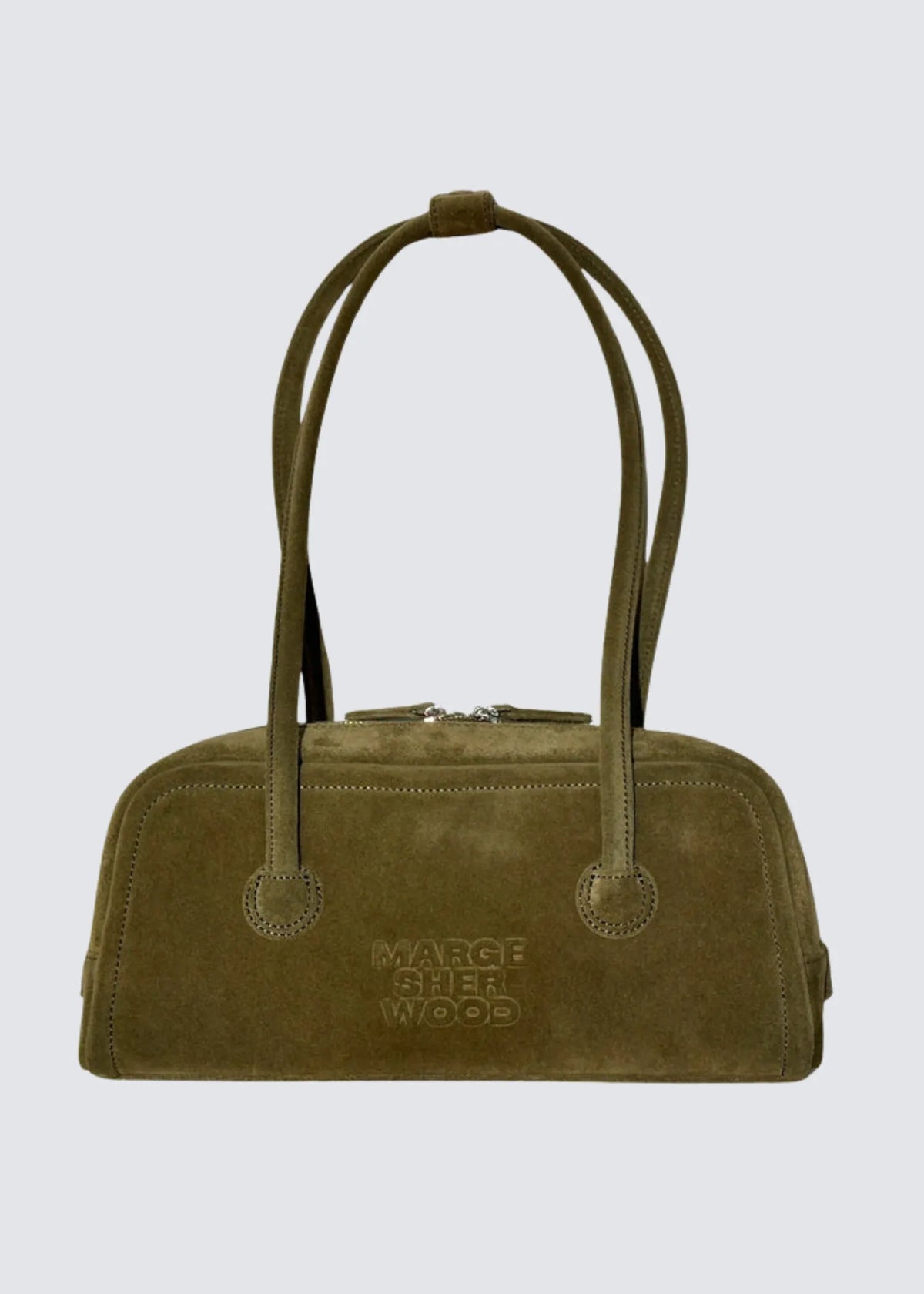 Marge Sherwood, Soft Boston EW, Dark Olive Suede, Tasche