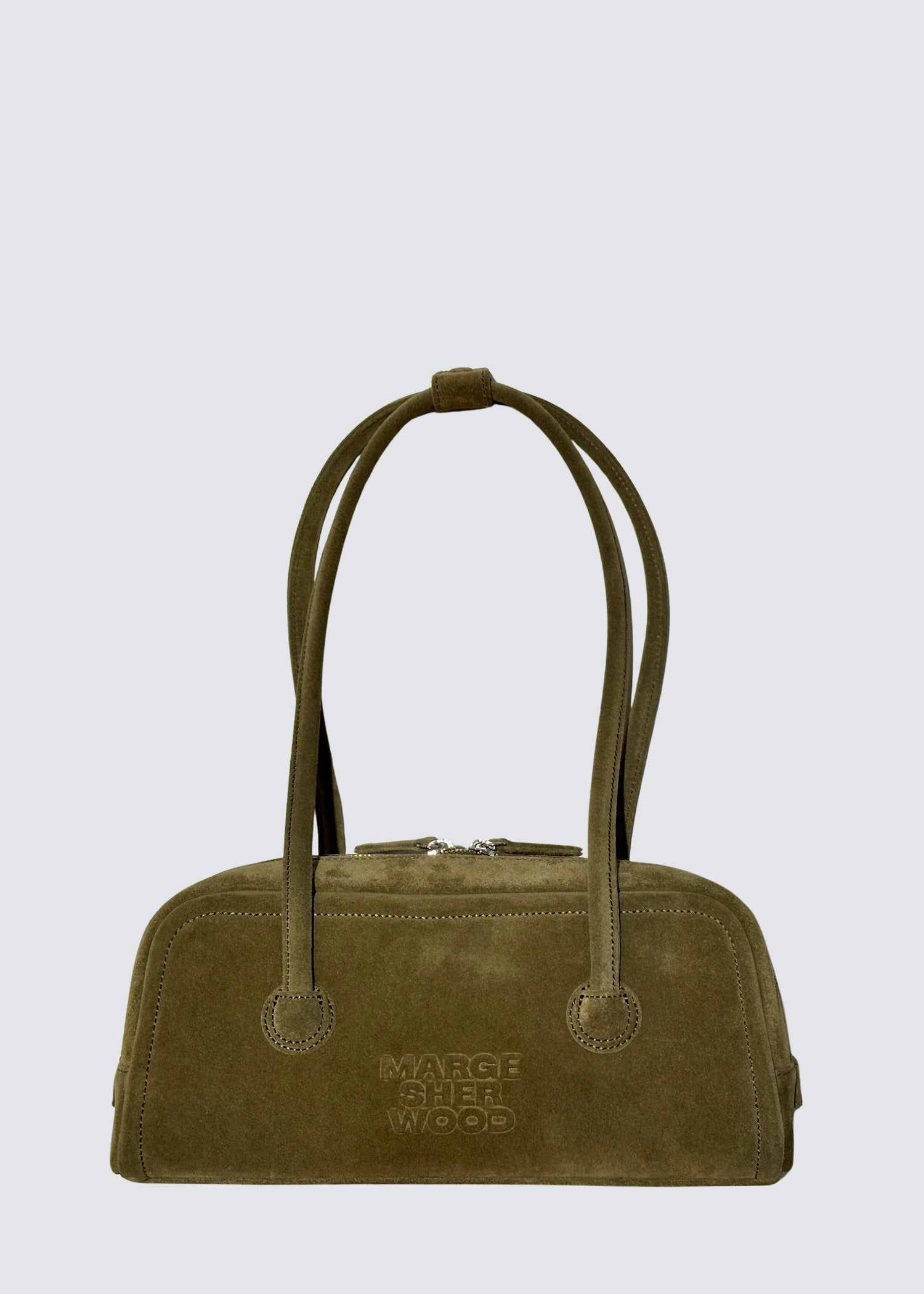 Marge Sherwood, Soft Boston EW, Dark Olive Suede, Tasche