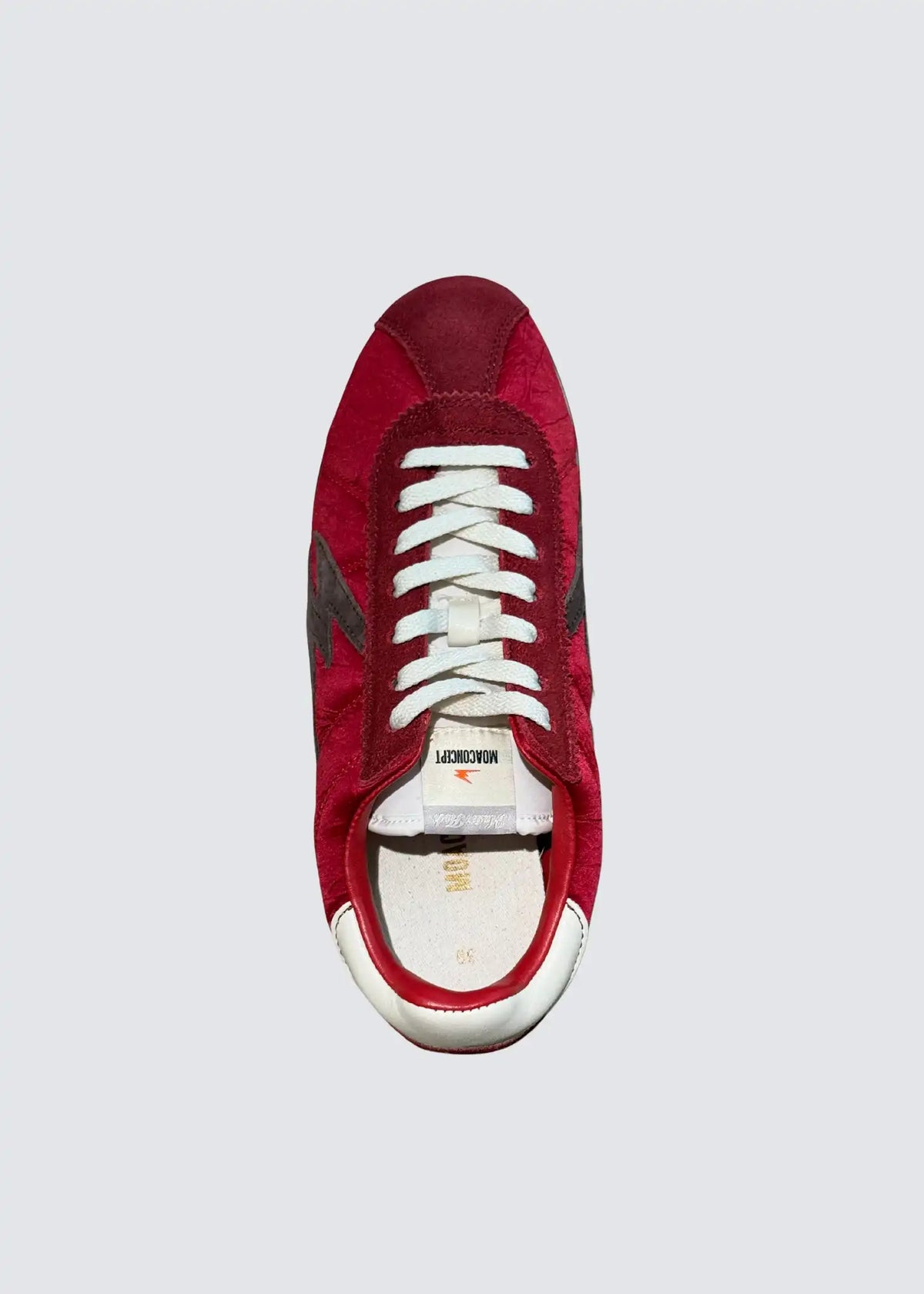 MOA Concept, Master Flash, Wrinkled Satin, Blood Red/Brown/White, Sneaker
