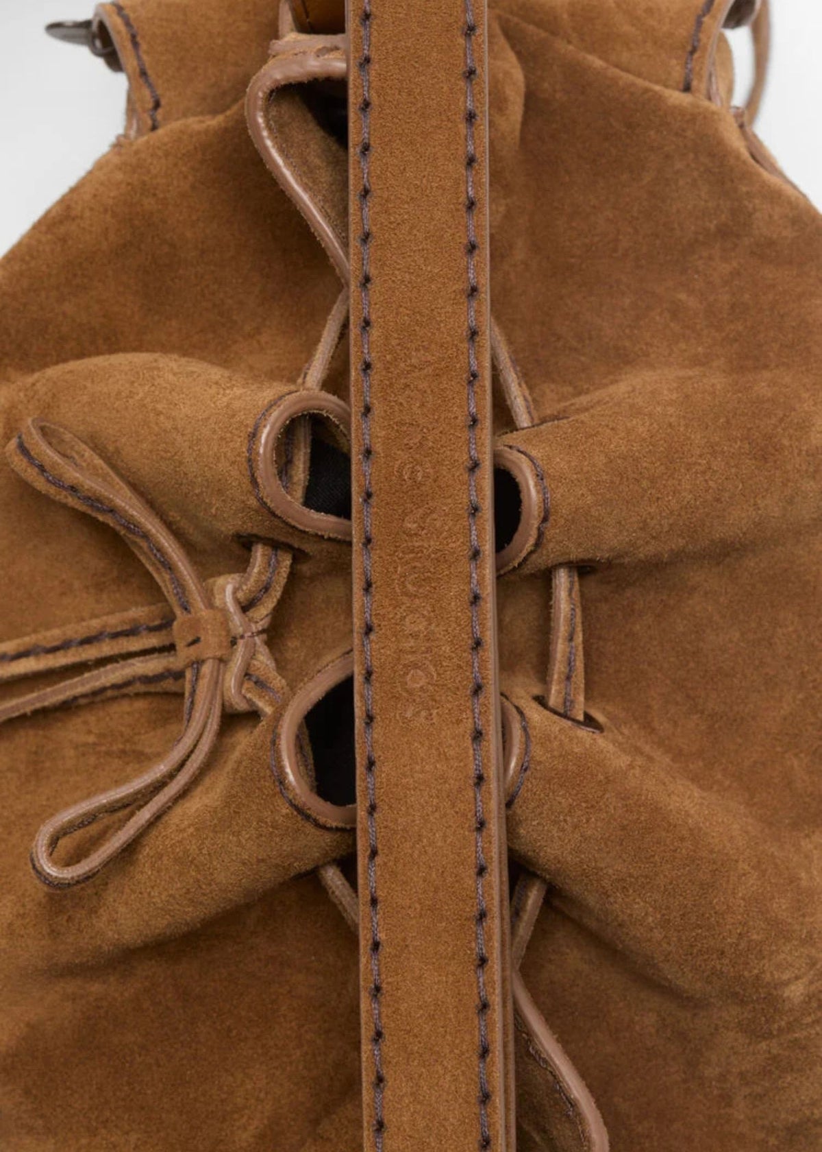 Acne Studios, Multipocket Bucket Suede, Cognac, Tasche