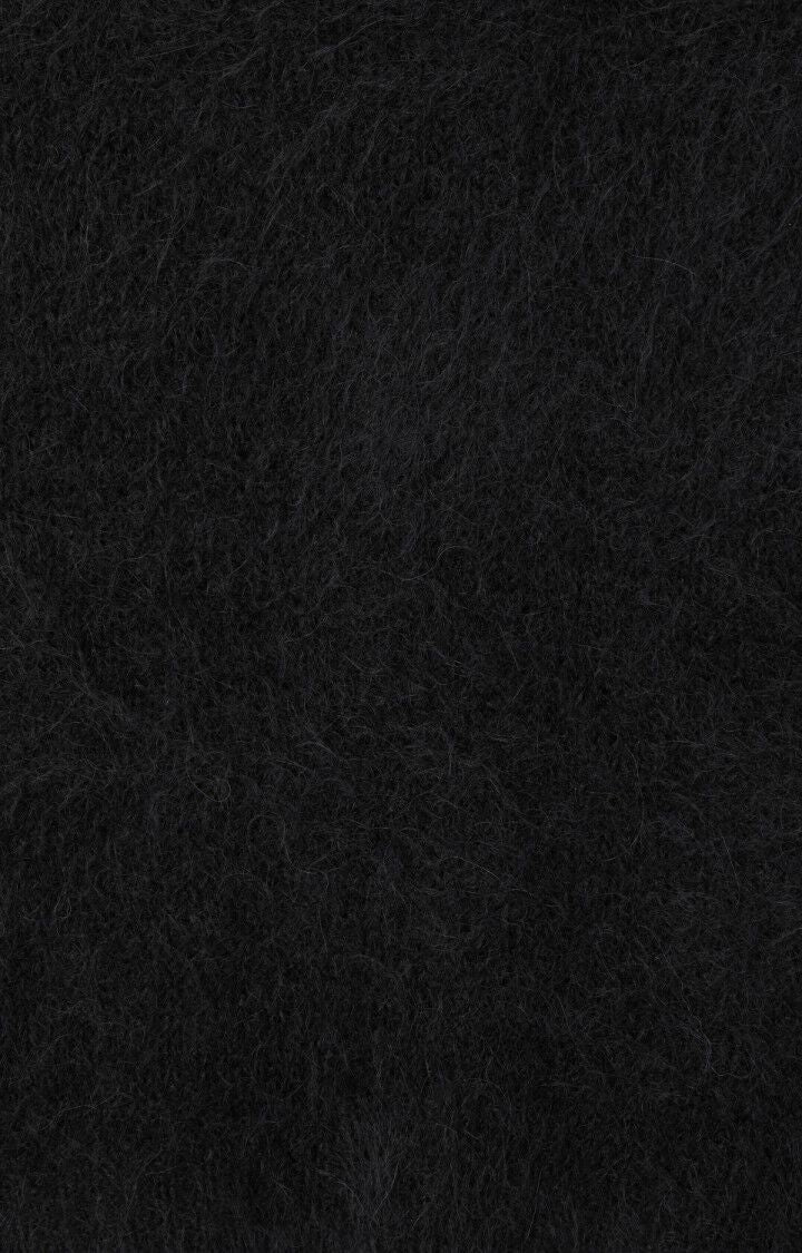 American Vintage schwarzer Strickpullover aus Alpakagemisch - Flatshot Detailansicht Material