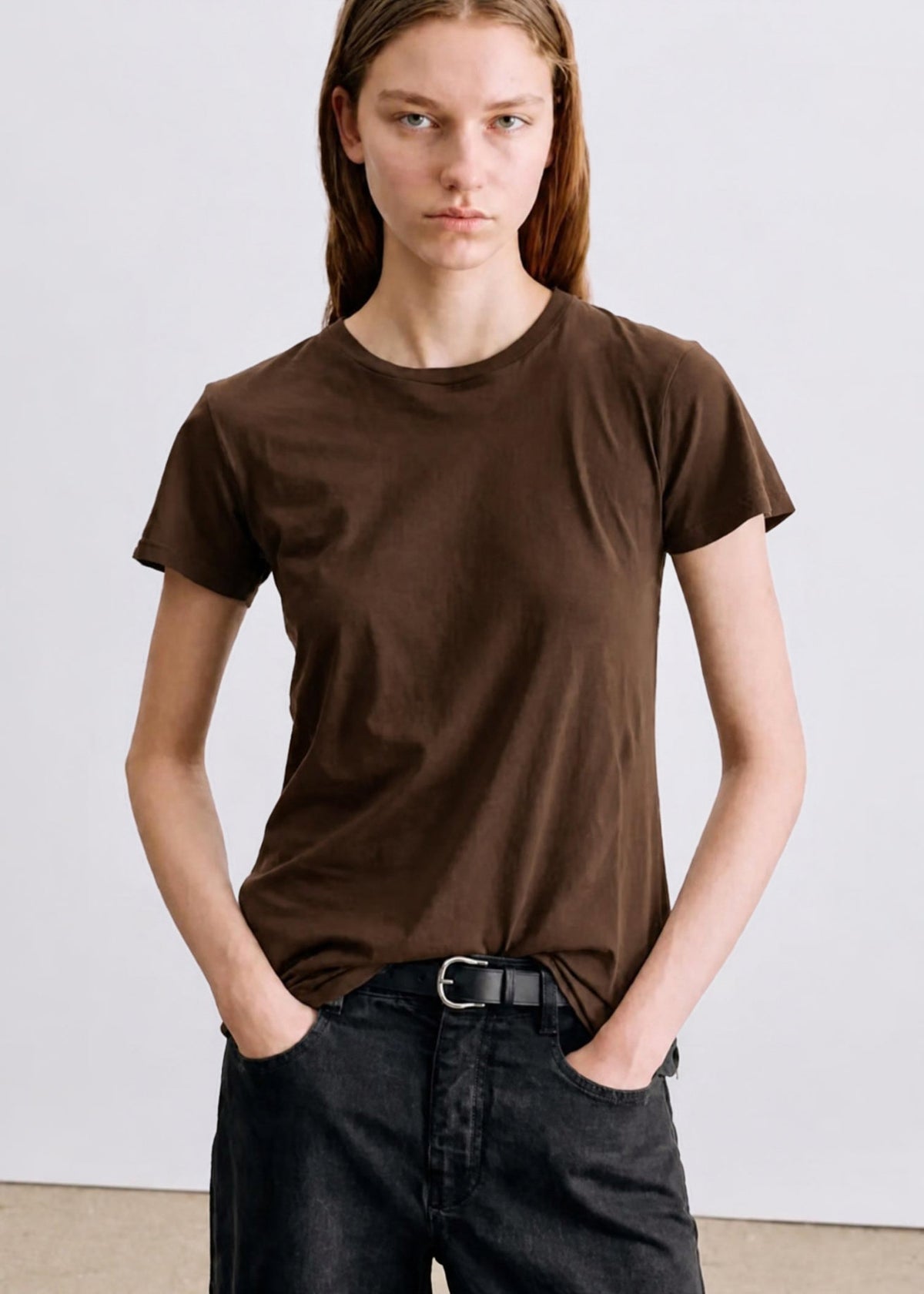 Nili Lotan, Lana Crewneck, Espresso, T-Shirt