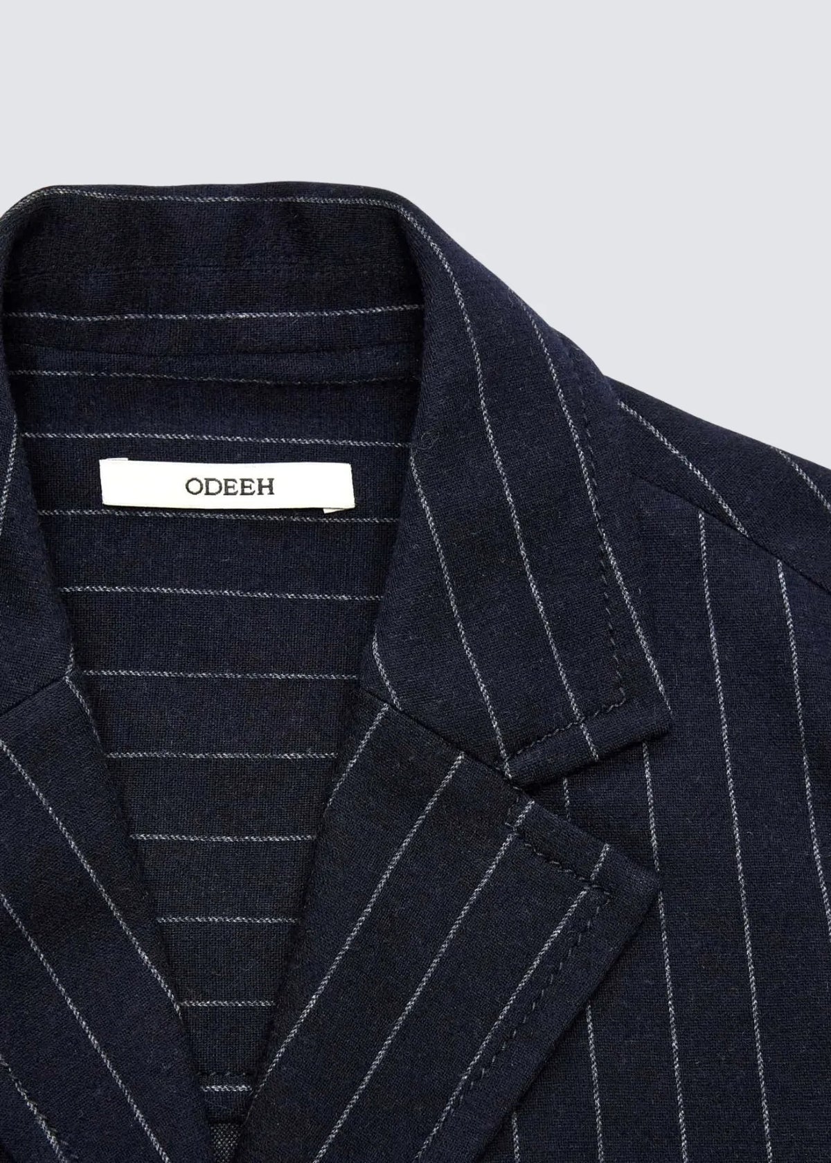 Odeeh, Flannel, Pin Stripe Navy, Blazer