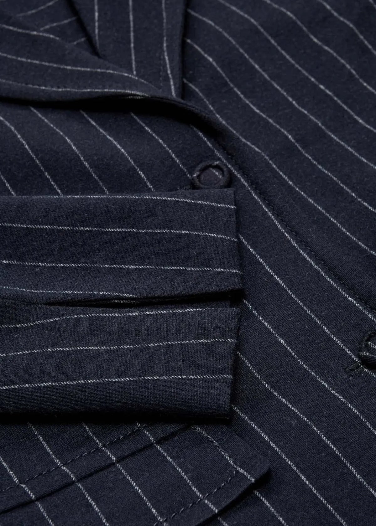 Odeeh, Flannel, Pin Stripe Navy, Blazer