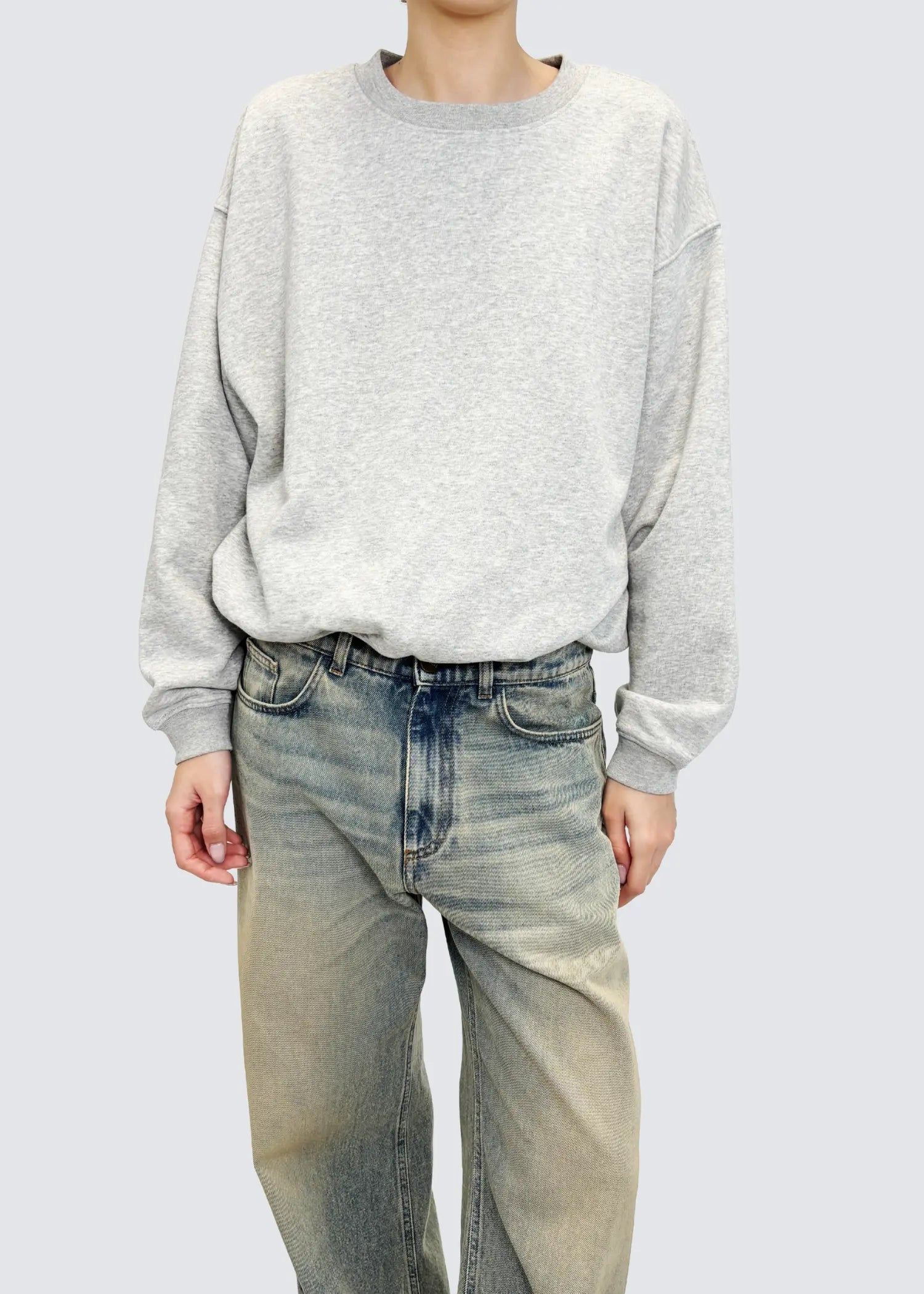 Odeeh, French Terry, Heather Grey, Sweater