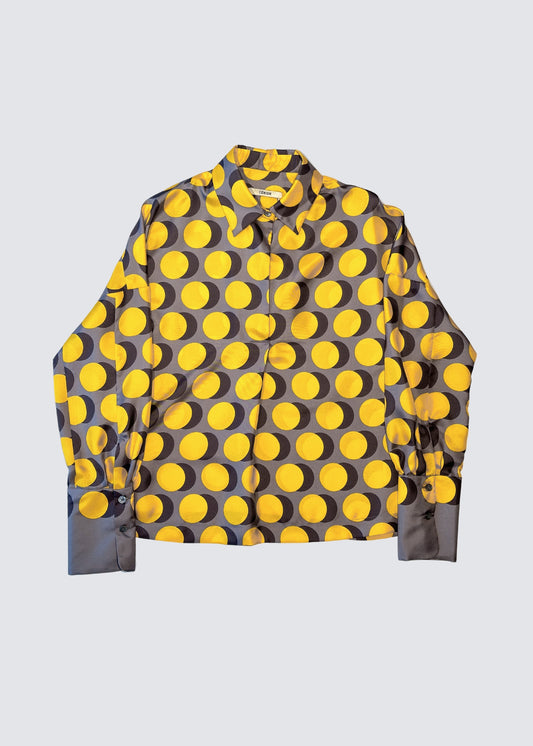 Graphic Silk, Gold Yellow, Bluse