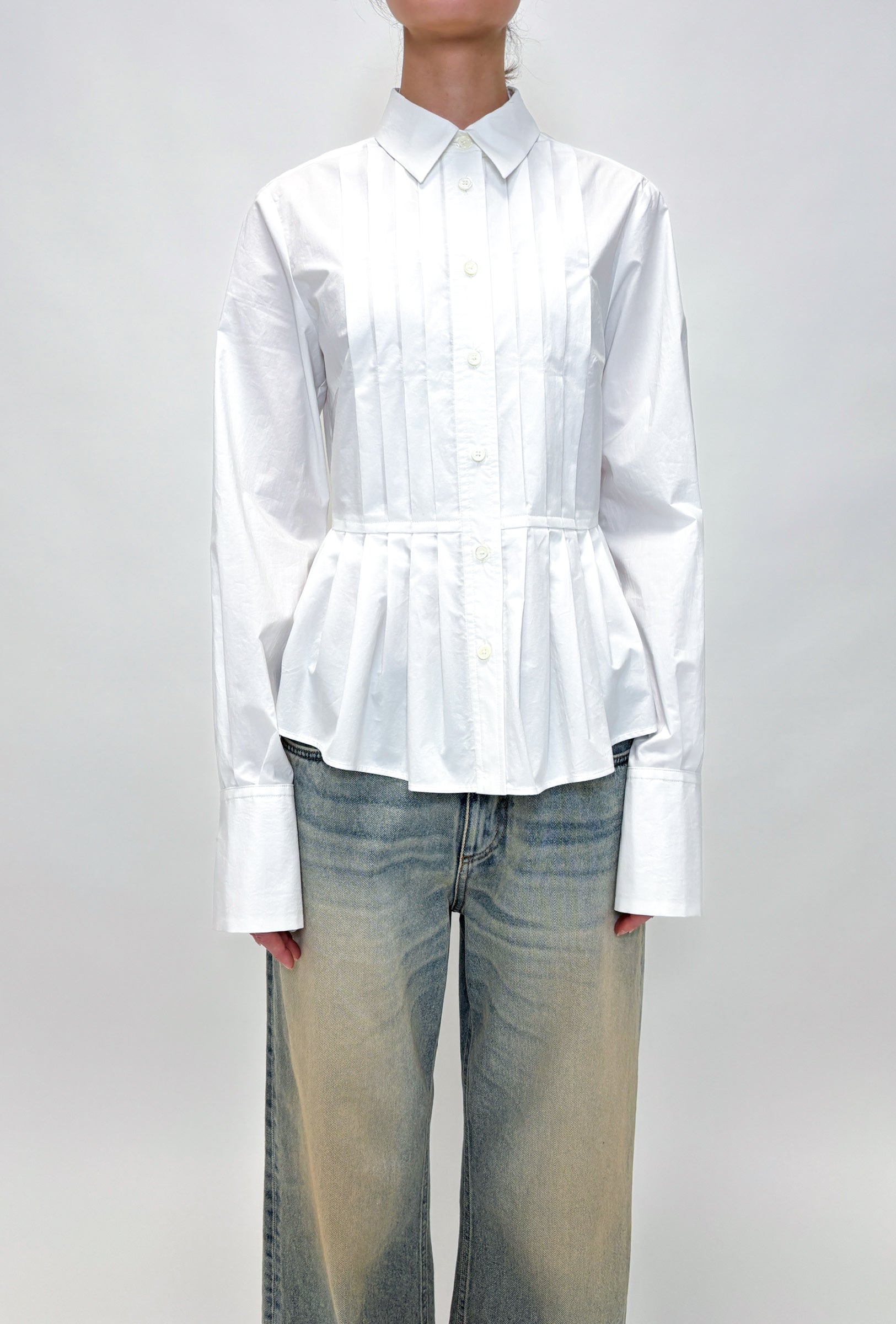 Odeeh, Poplin, White, Bluse