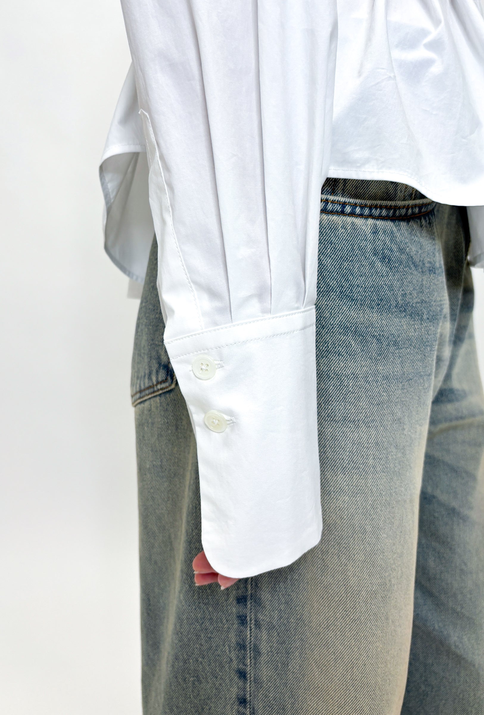 Odeeh, Poplin, White, Bluse