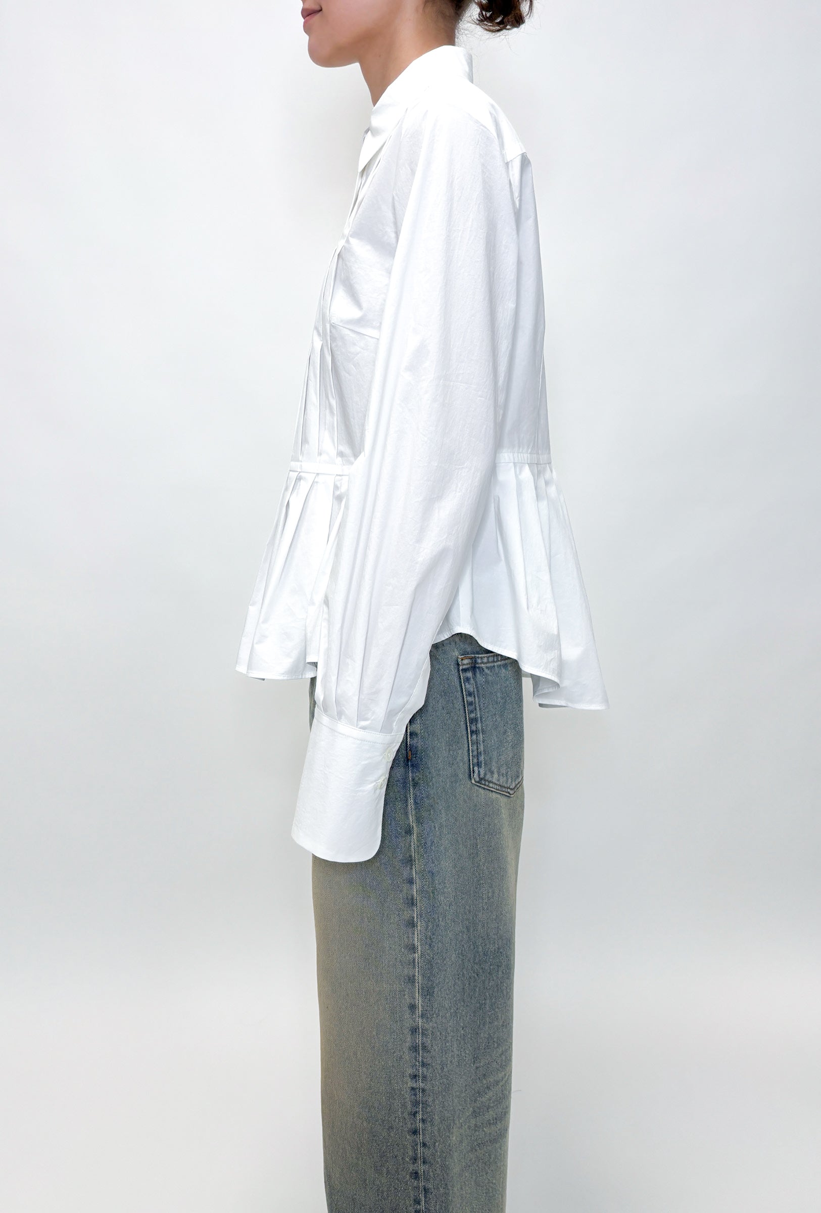 Odeeh, Poplin, White, Bluse