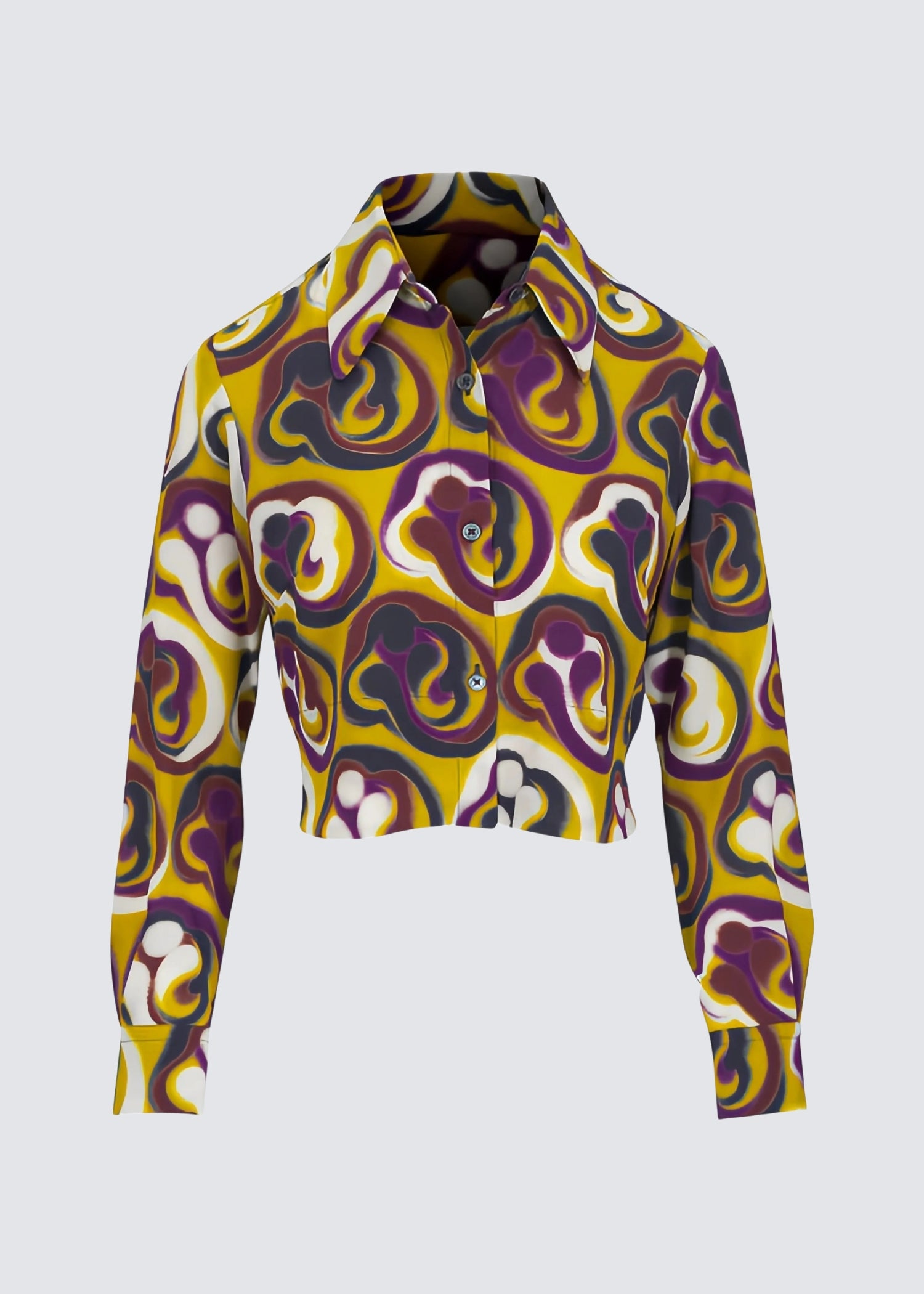 Graphic Silk, Jade Yellow, Bluse