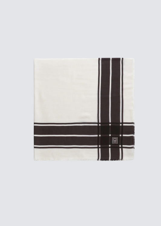 Wool Silk Blanket, Black, Scarf