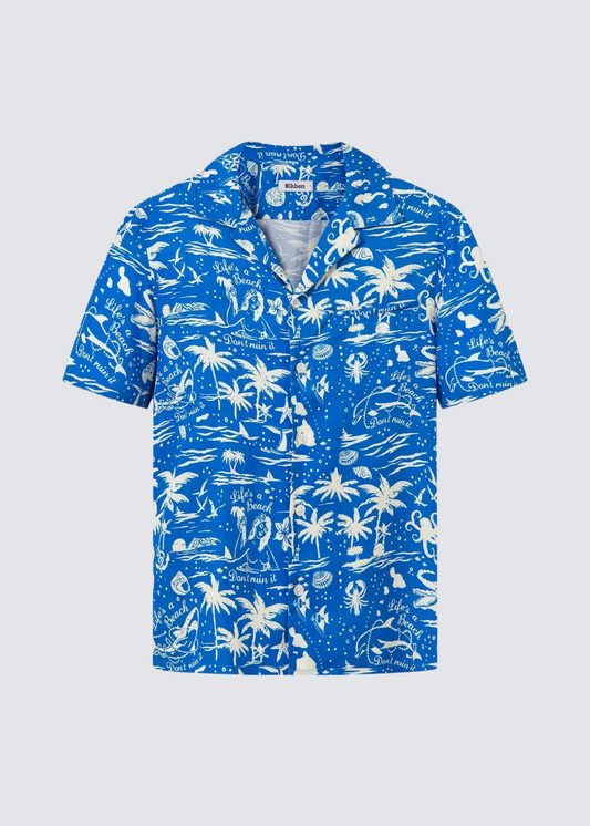 Life's a beach, Blue/Print, Hemd