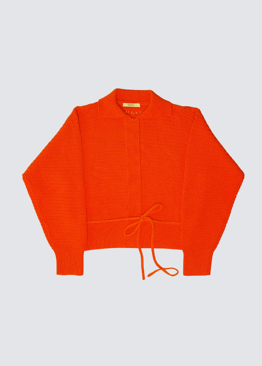 Crochet Cardi, Blood Orange, Cardigan