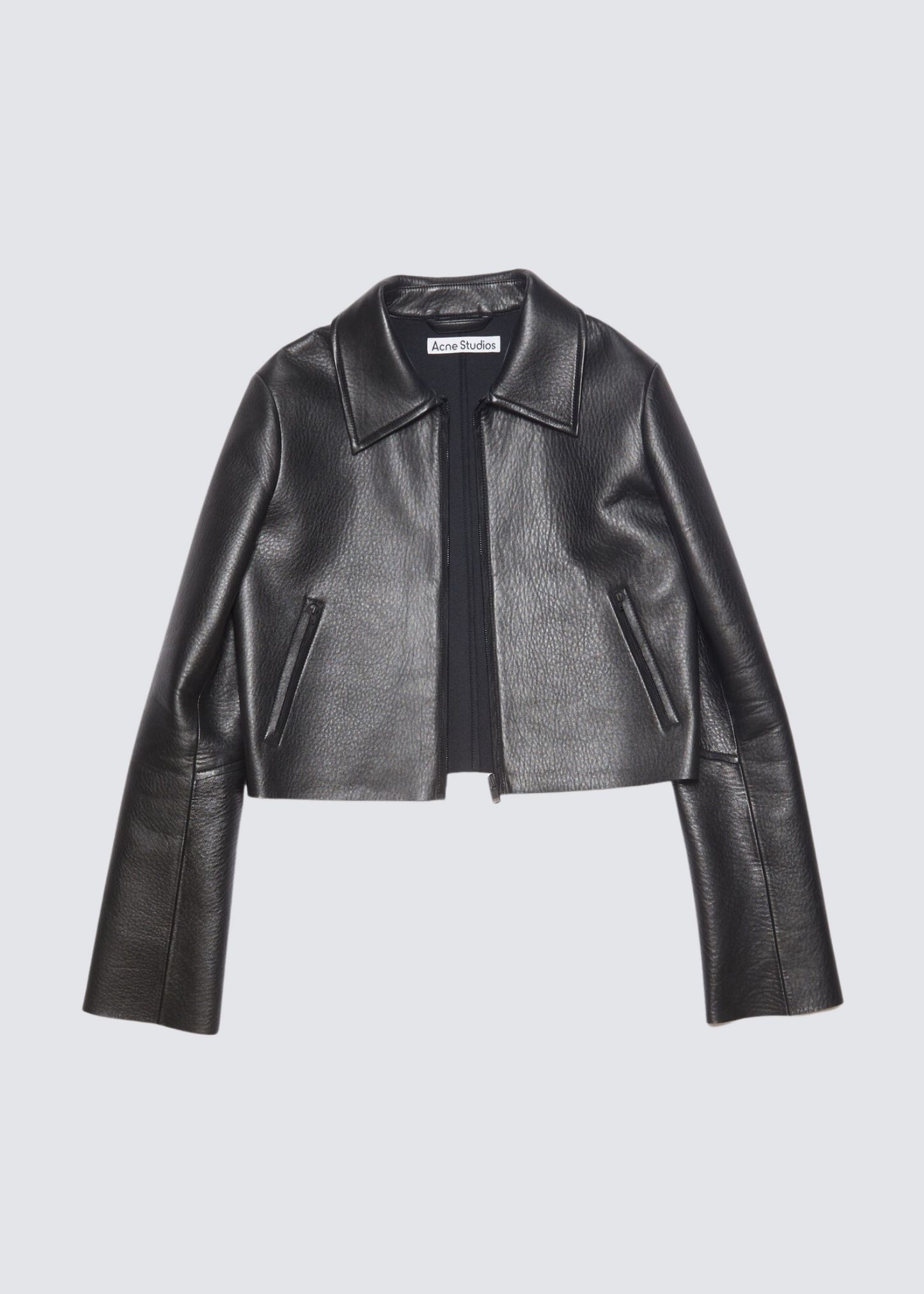 Leather Jacket, Black, Lederjacke