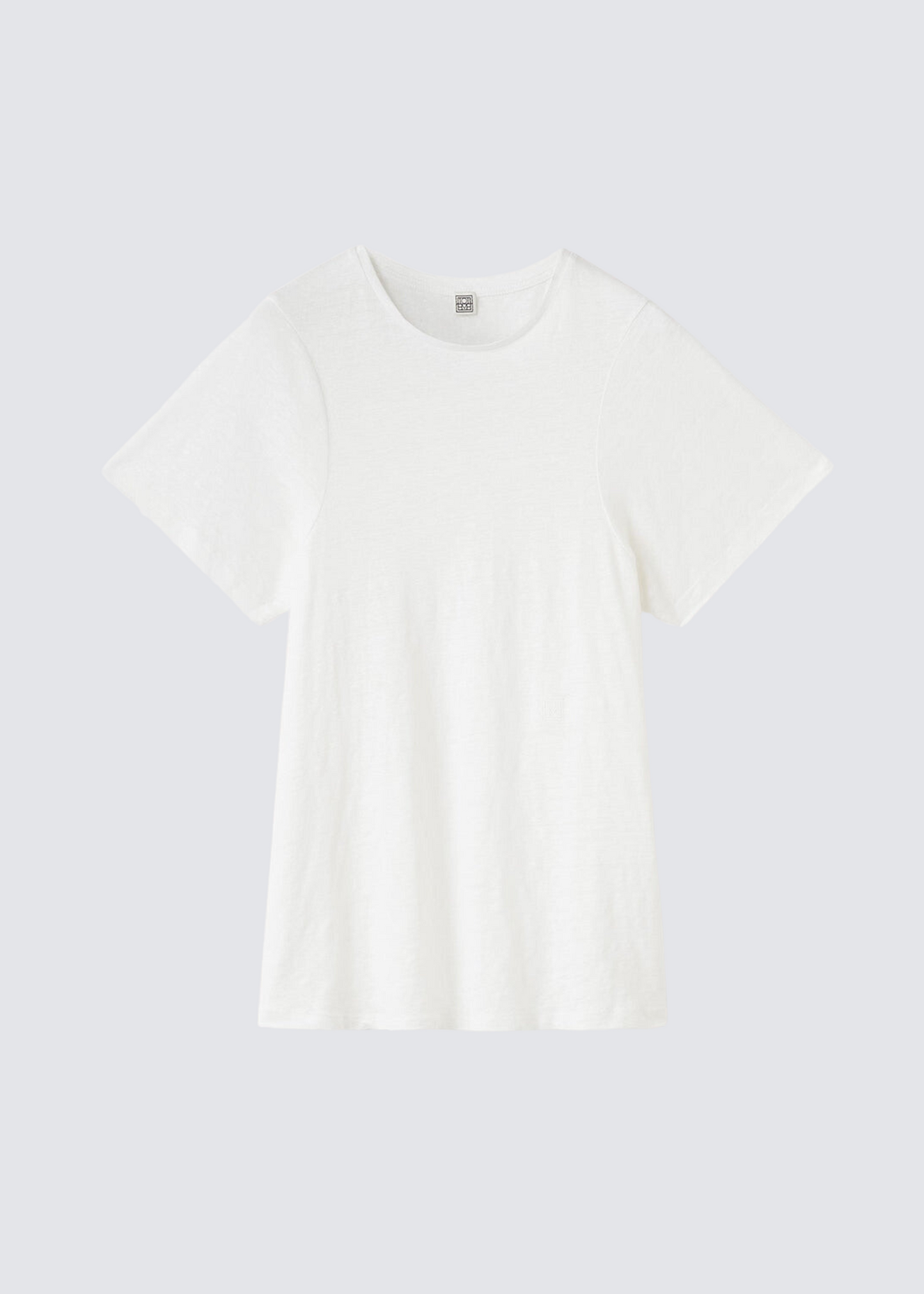 Curved, White, T-Shirt