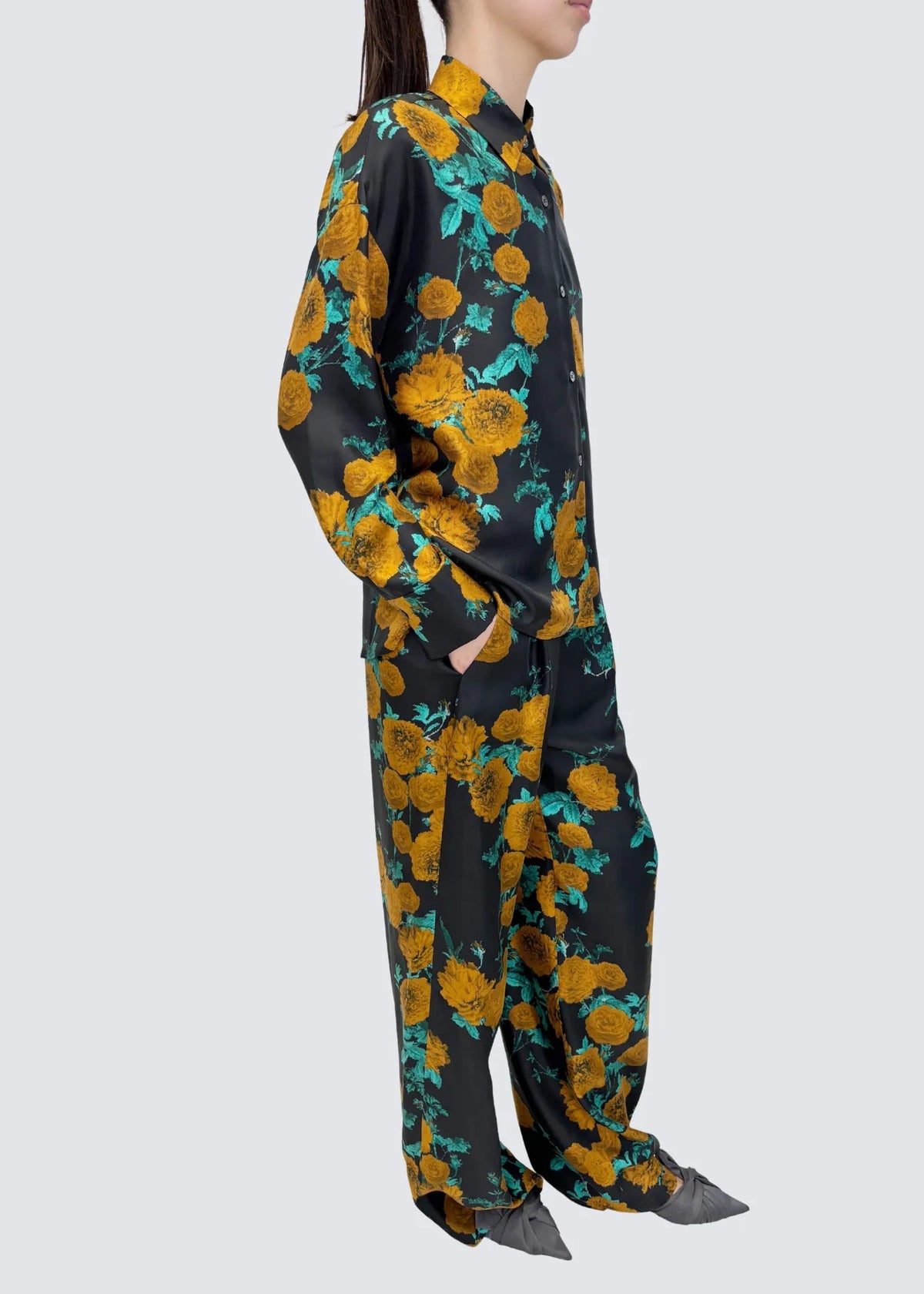 Odeeh, Chine Carnations, Ocker, Bluse