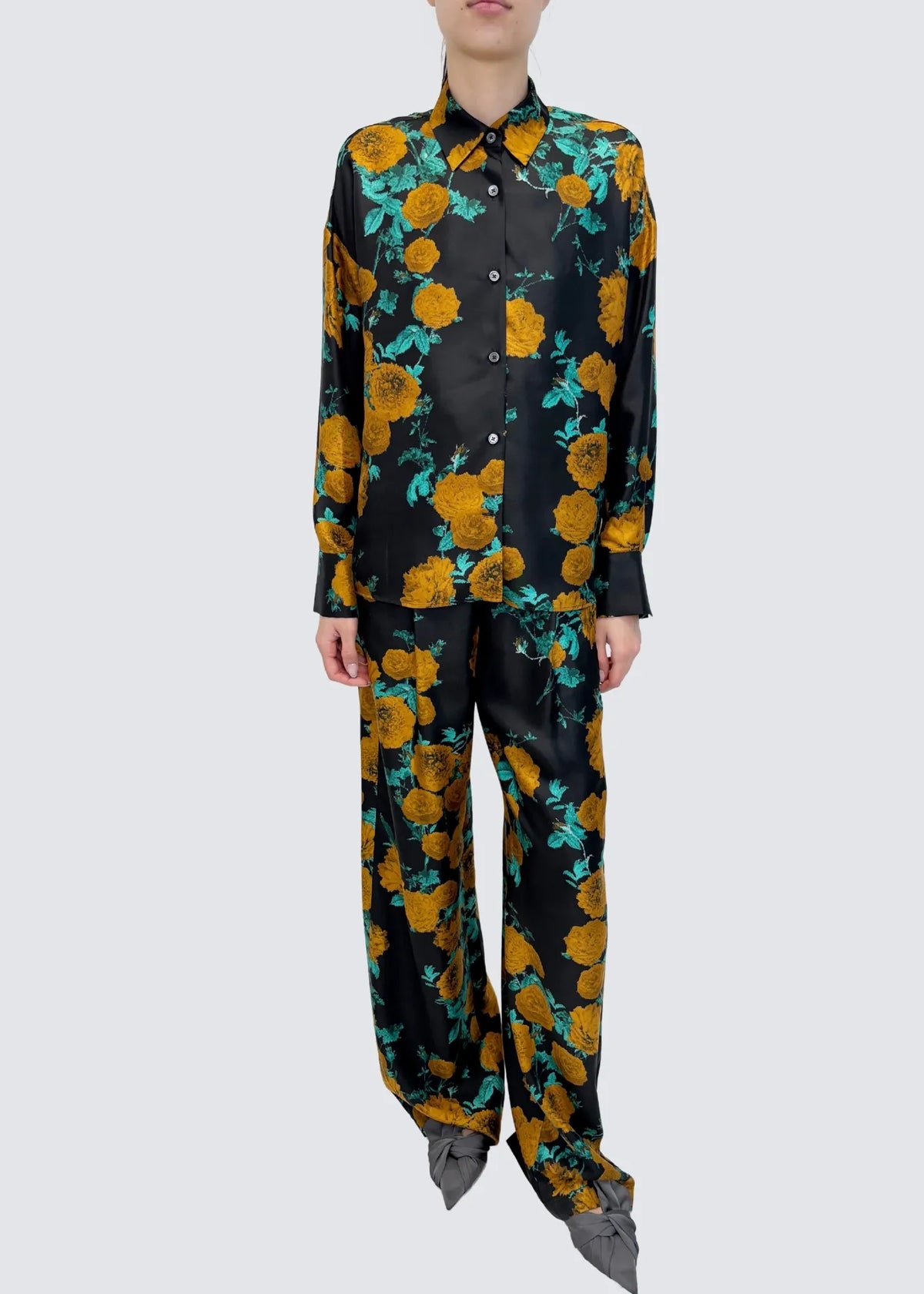 Odeeh, Chine Carnations, Ocker, Bluse