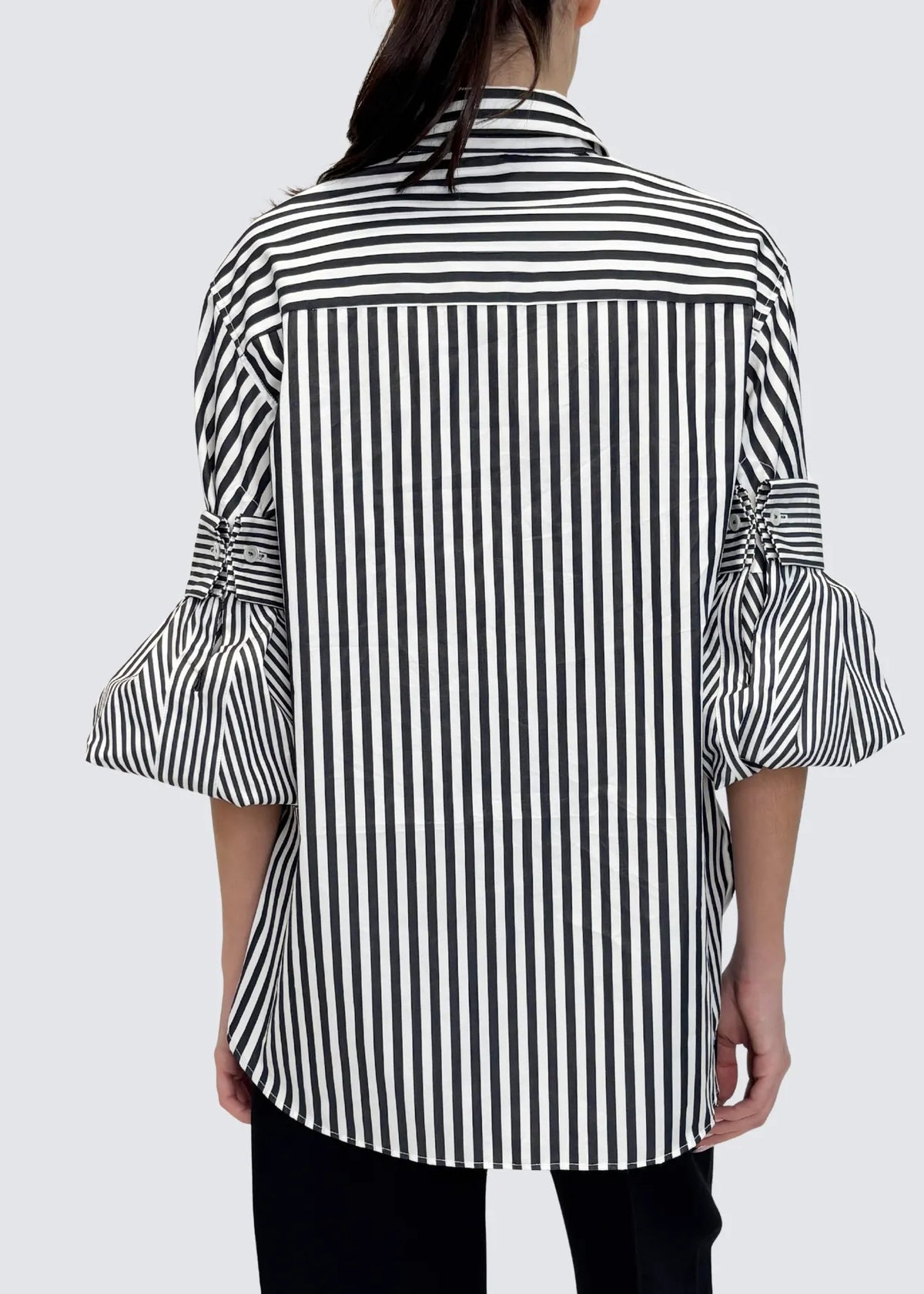 Odeeh, Roman Stripe, Black/White, Bluse