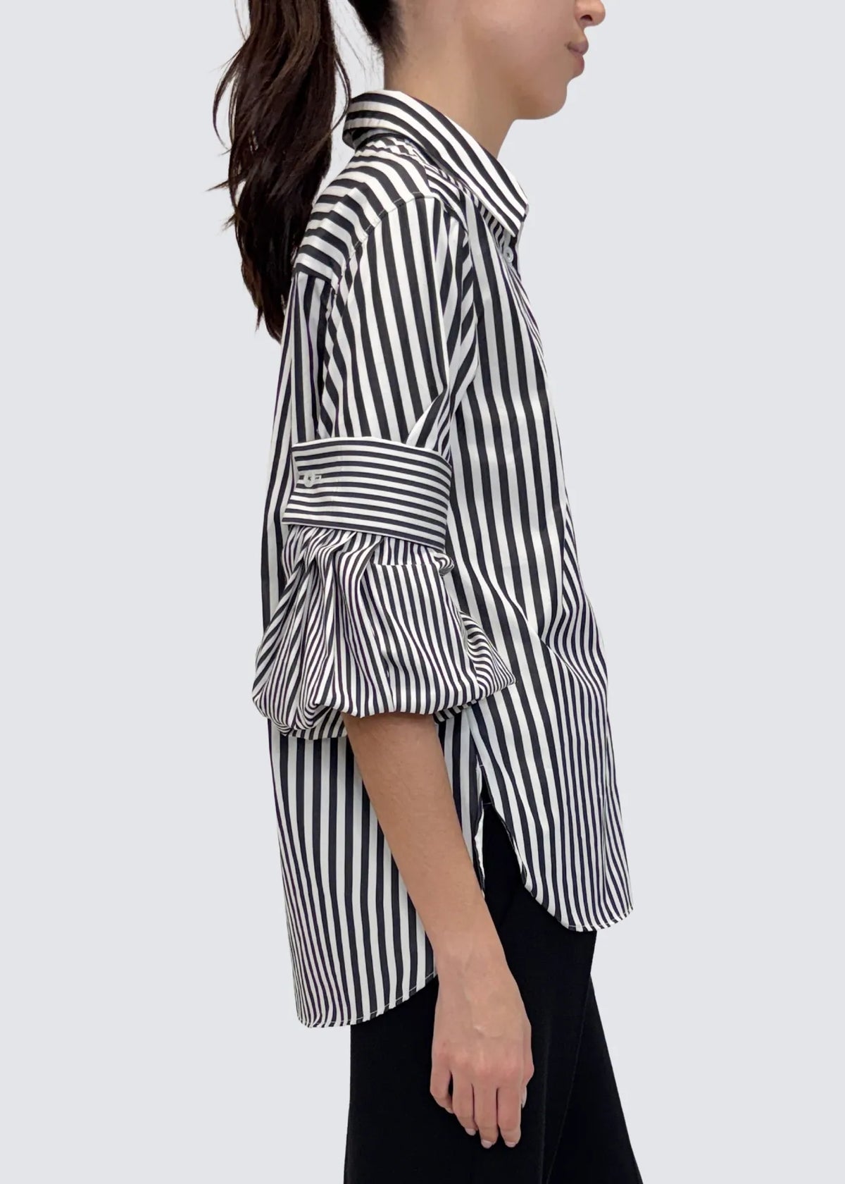 Odeeh, Roman Stripe, Black/White, Bluse