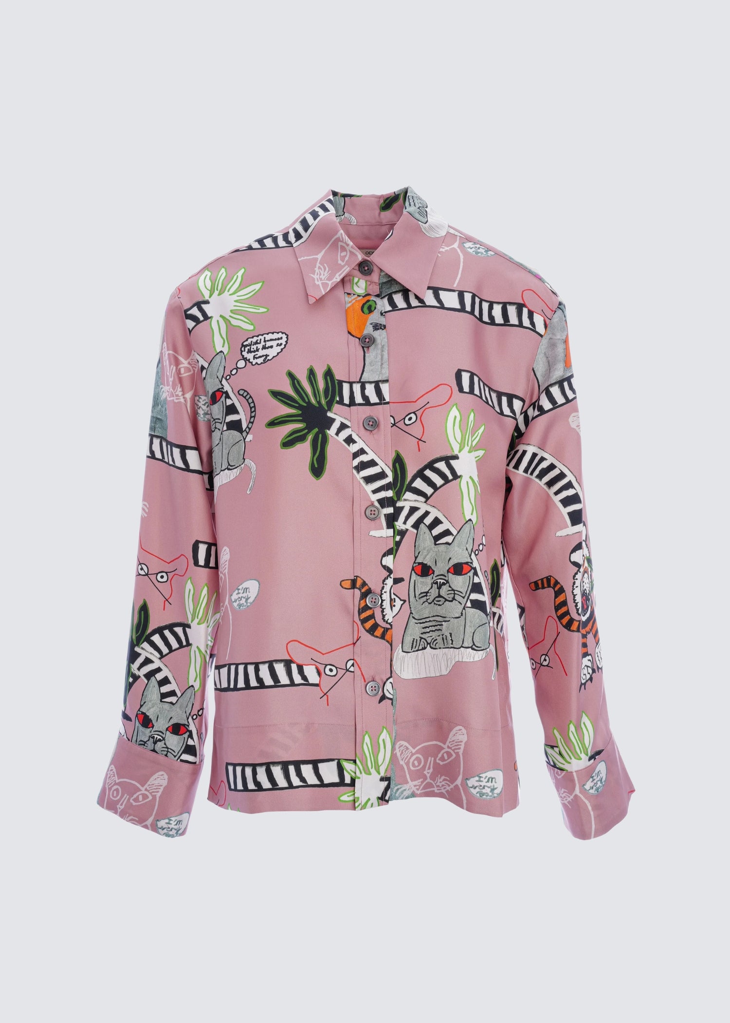 Rosa Bluse mit Musterung. Flat Shot.