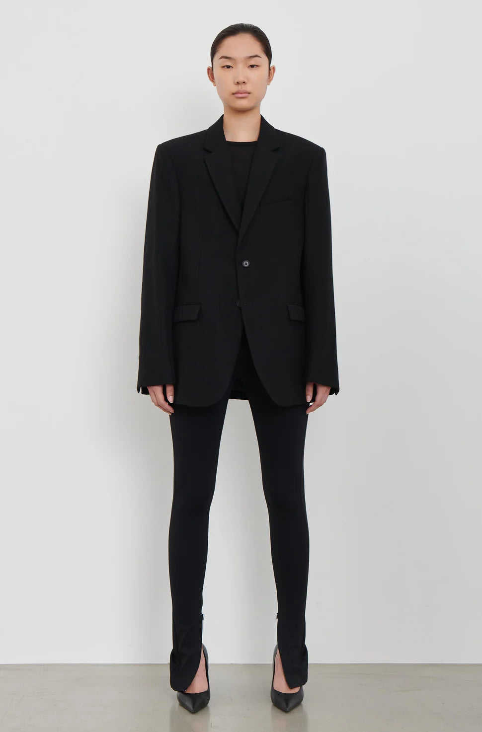 Oversize Single Breasted, Black, Blazer