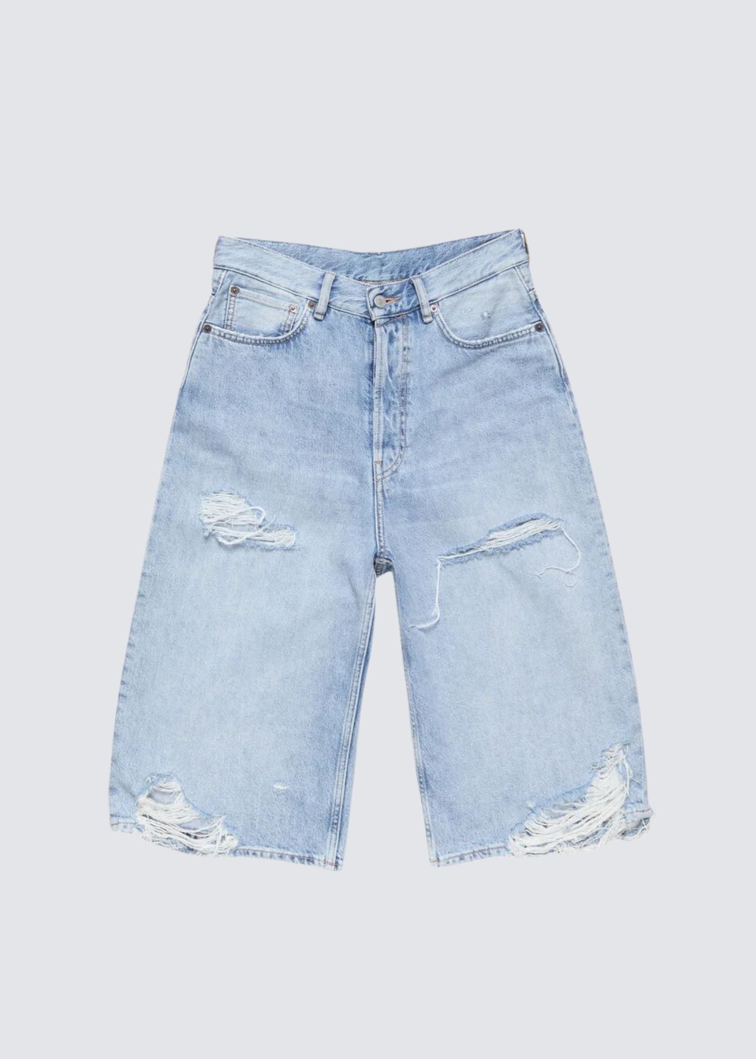 Distressed, Light Blue, Jorts