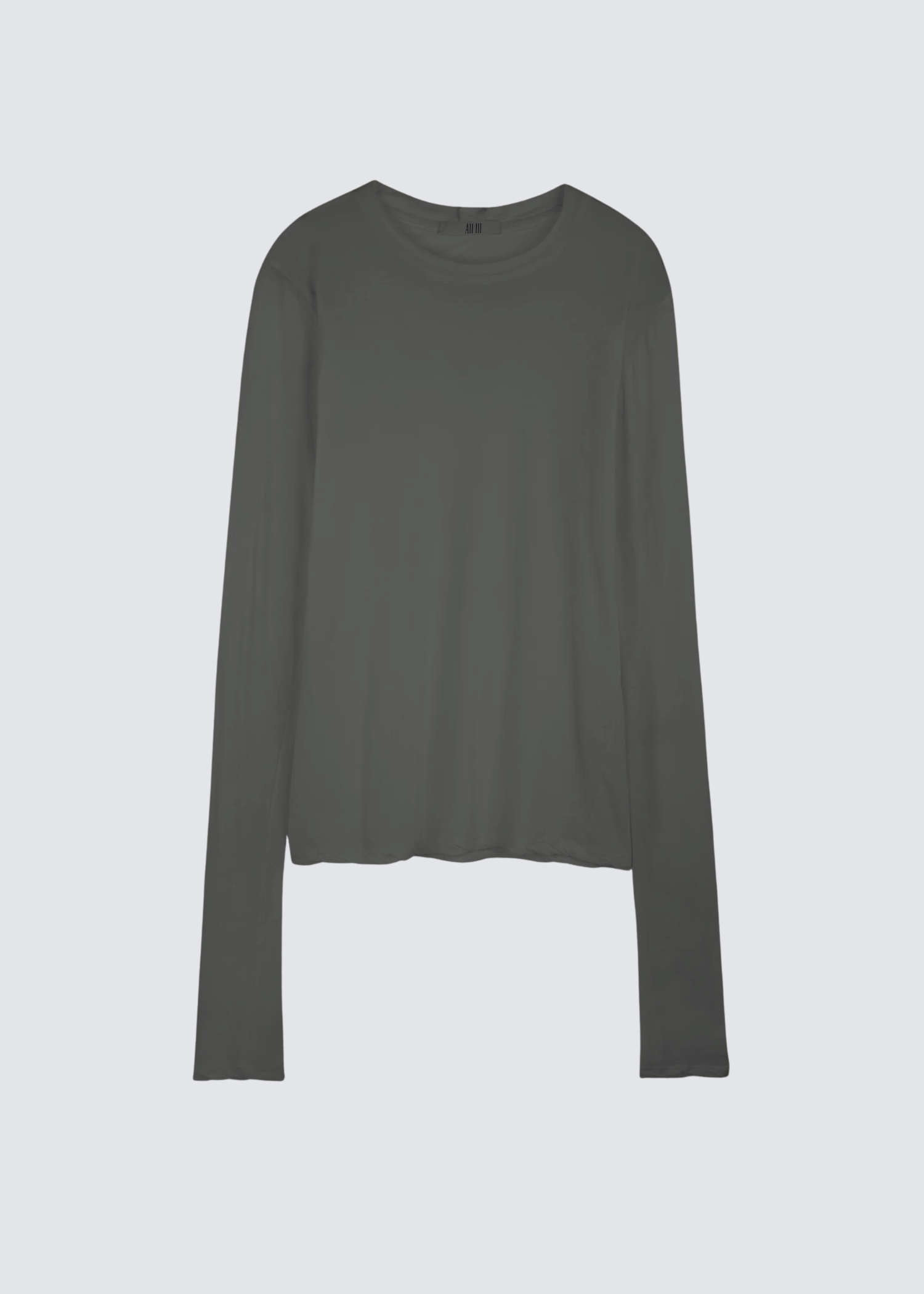 All Three dunkelgraues Longsleeve aus Baumwolle - Flatshot