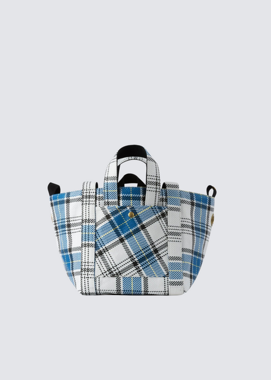 William Fan, Fan Bag S, Blue/White Checked, Bag 