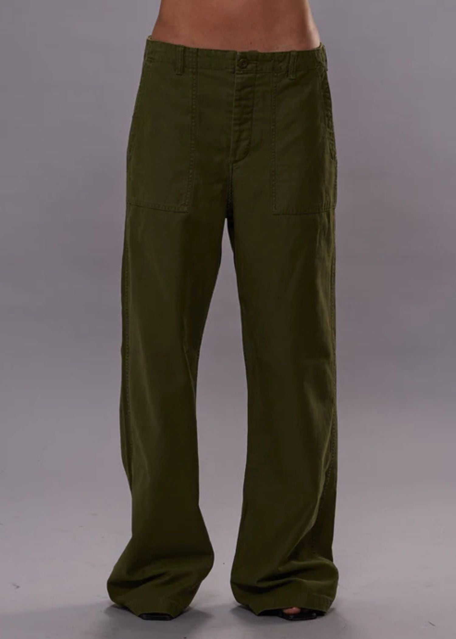 Wide Leg Utility, Olive, Pants 