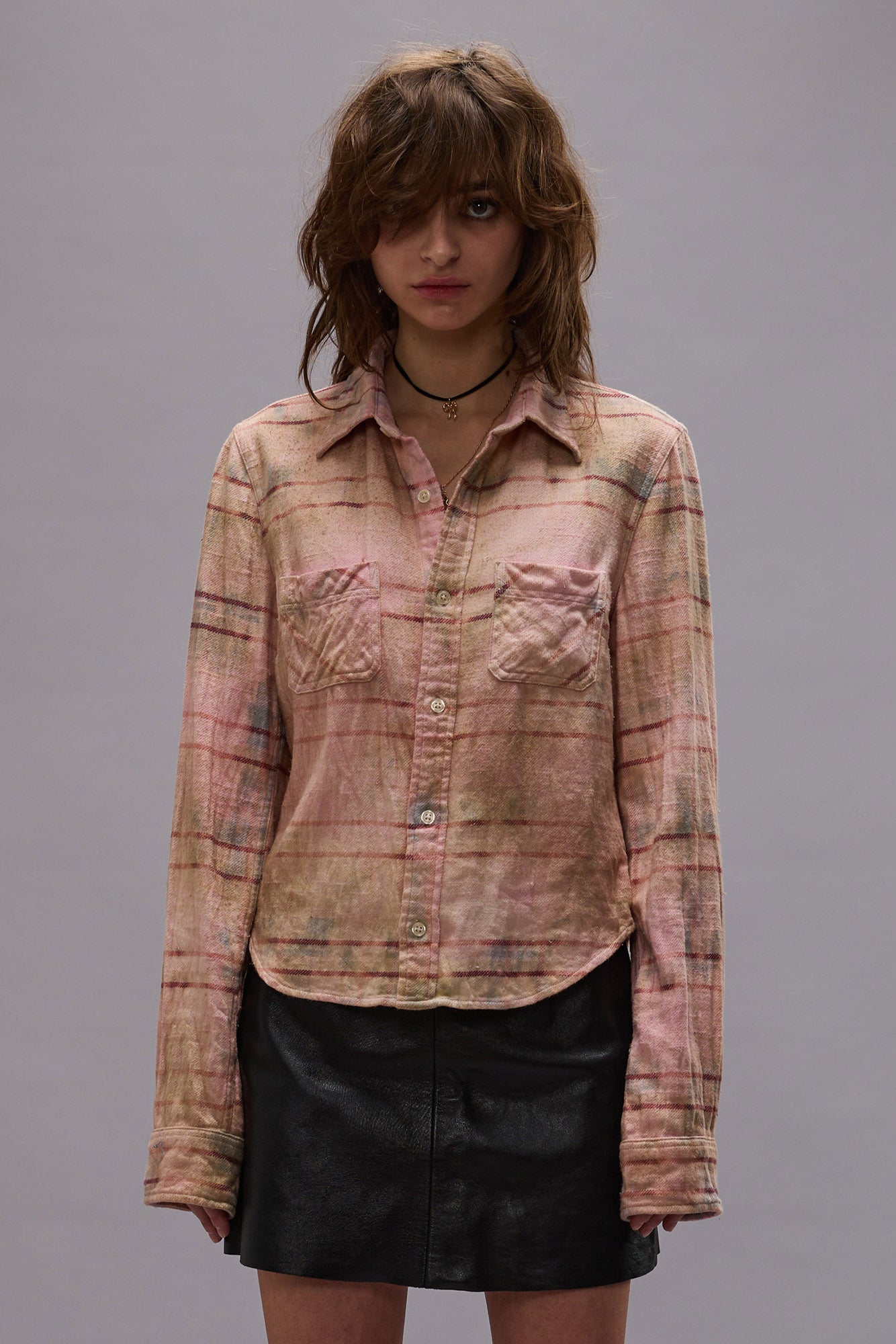 Shrunken Workshirt, Pink Plaid, Hemd