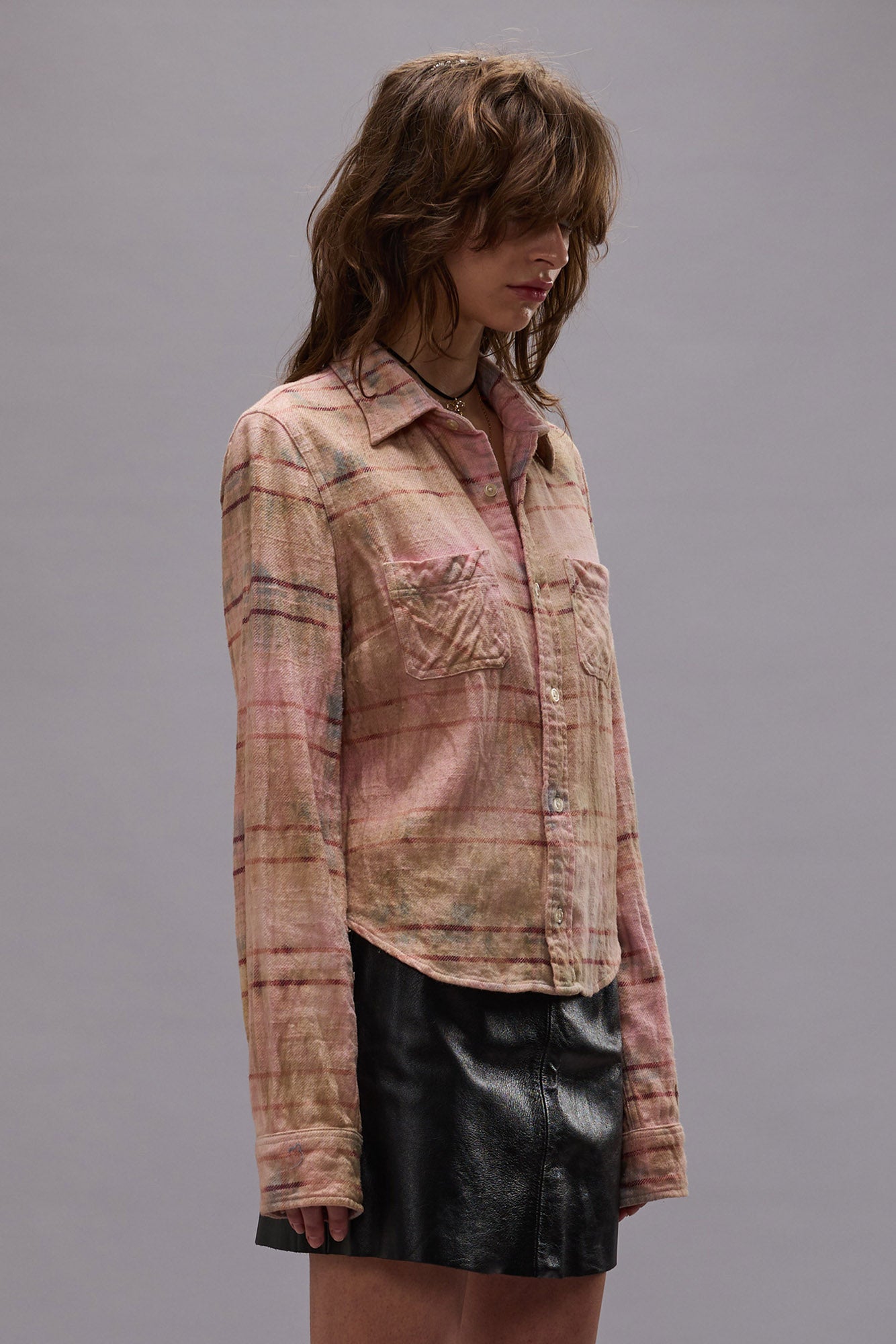 Shrunken Workshirt, Pink Plaid, Hemd