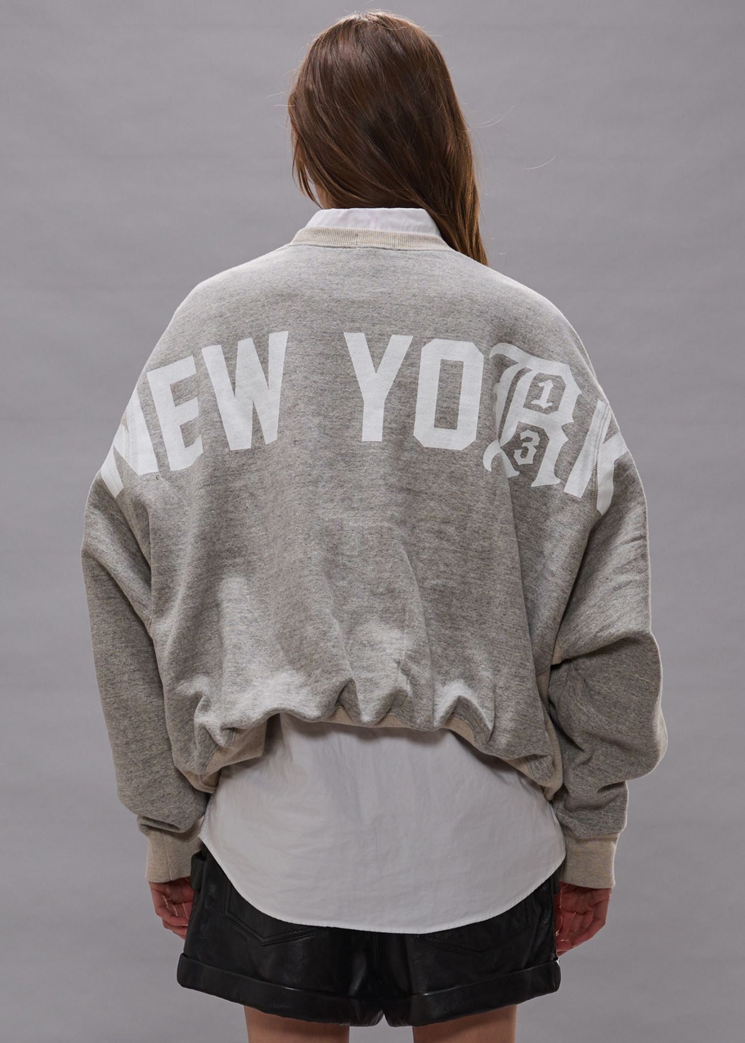 R13, New York 13 Balloon, Grey Oatmeal, Sweatshirt