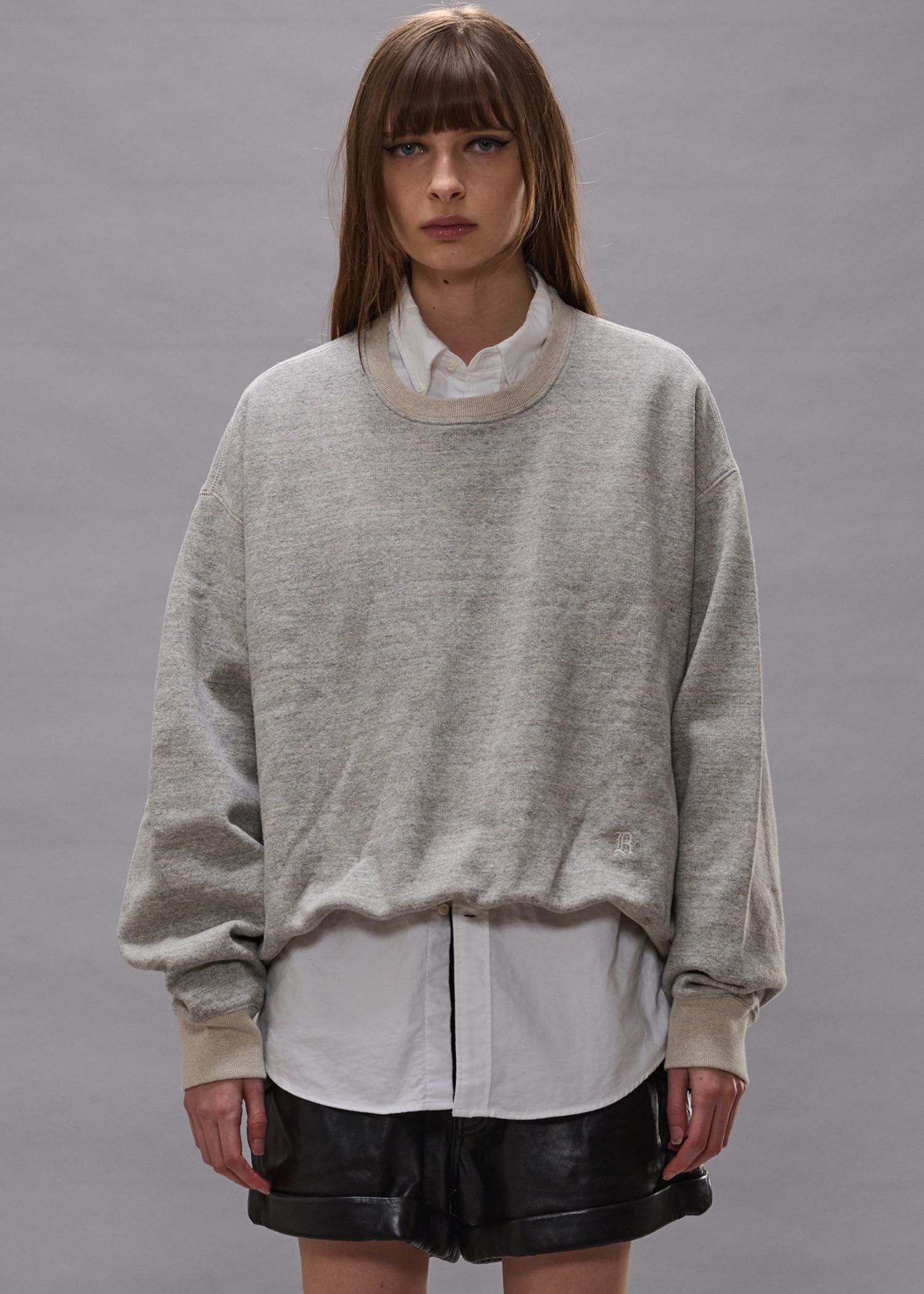R13, New York 13 Balloon, Grey Oatmeal, Sweatshirt