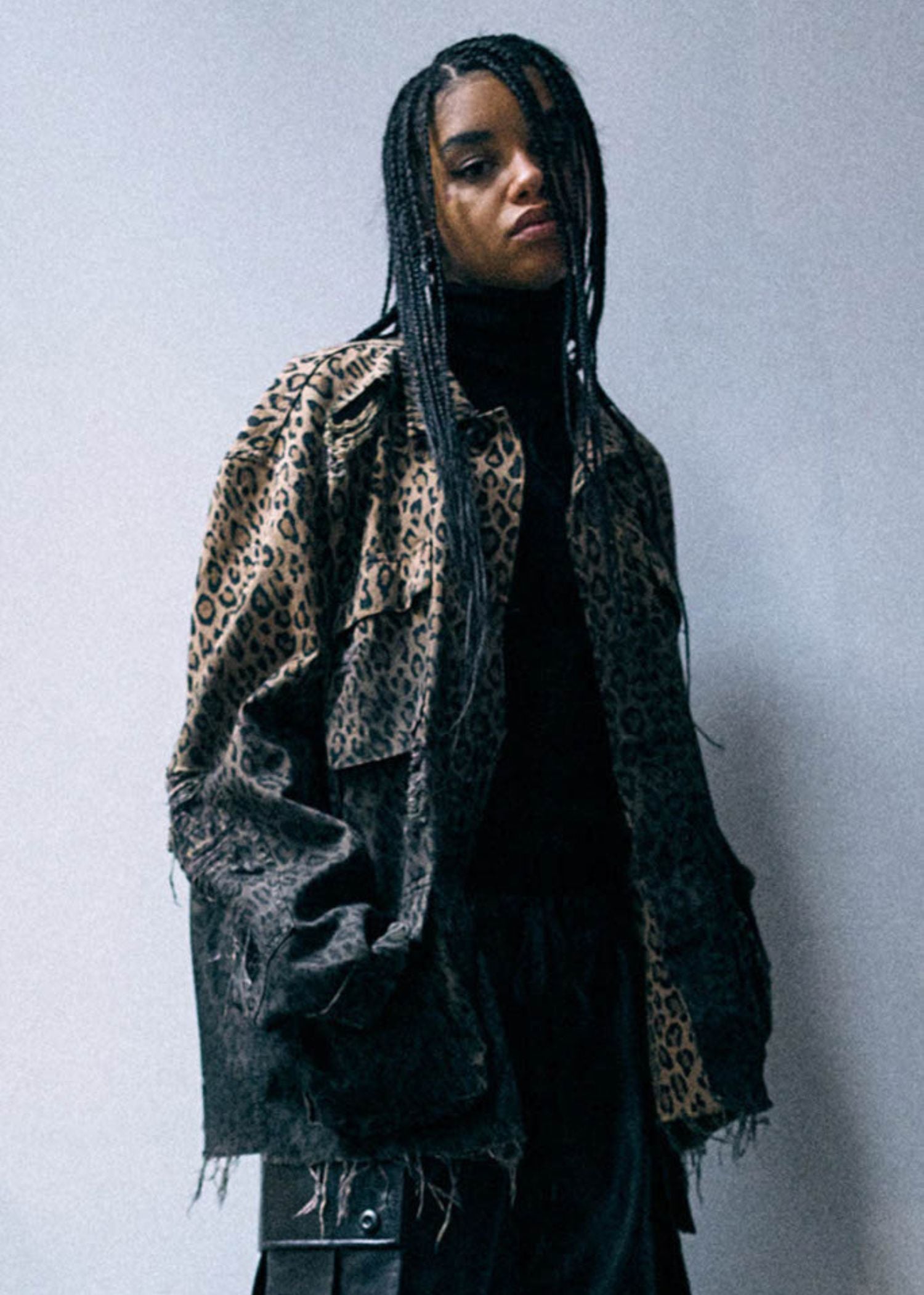 R13, Shredded Leopard Abu, Brown Leopard, Jacke