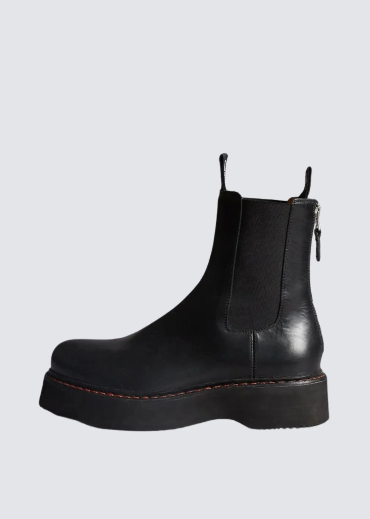 R13, Single Stack Chelsea, Black, Boot