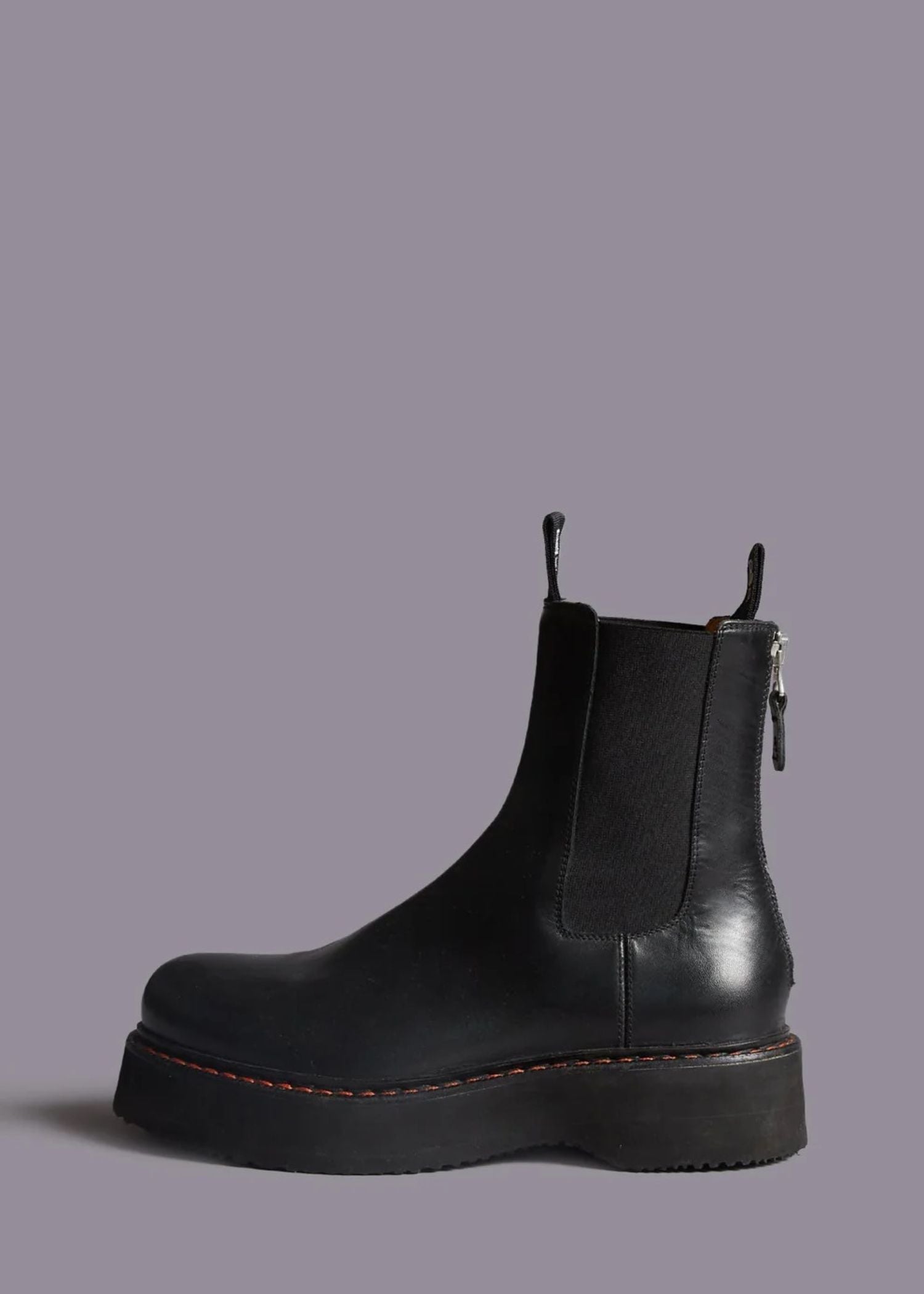 R13, Single Stack Chelsea, Black, Boot