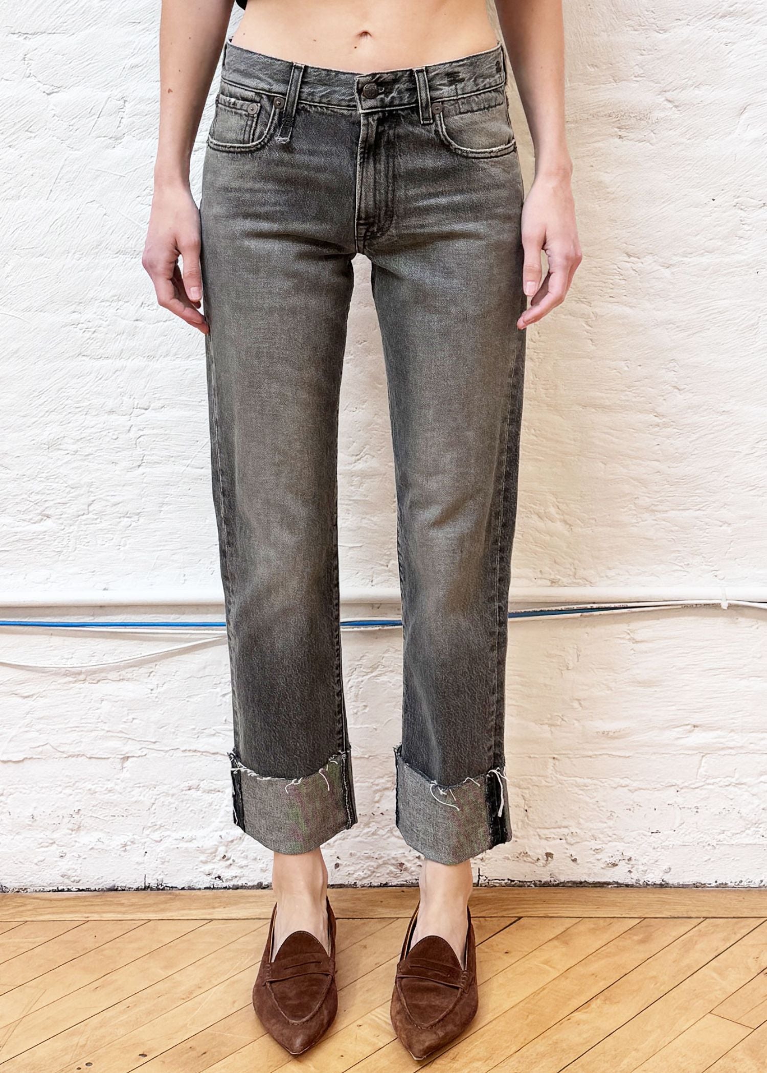 R13, Cuffed Romeo, Leyton Black, Jeans