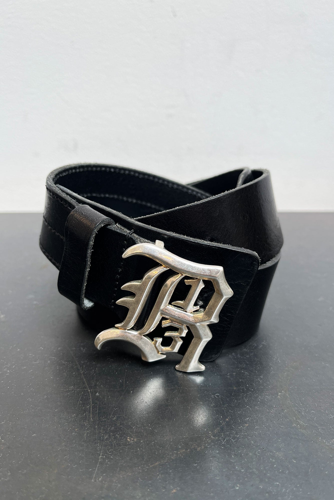 R13 Logo, Vintage Black, Buckle Belt